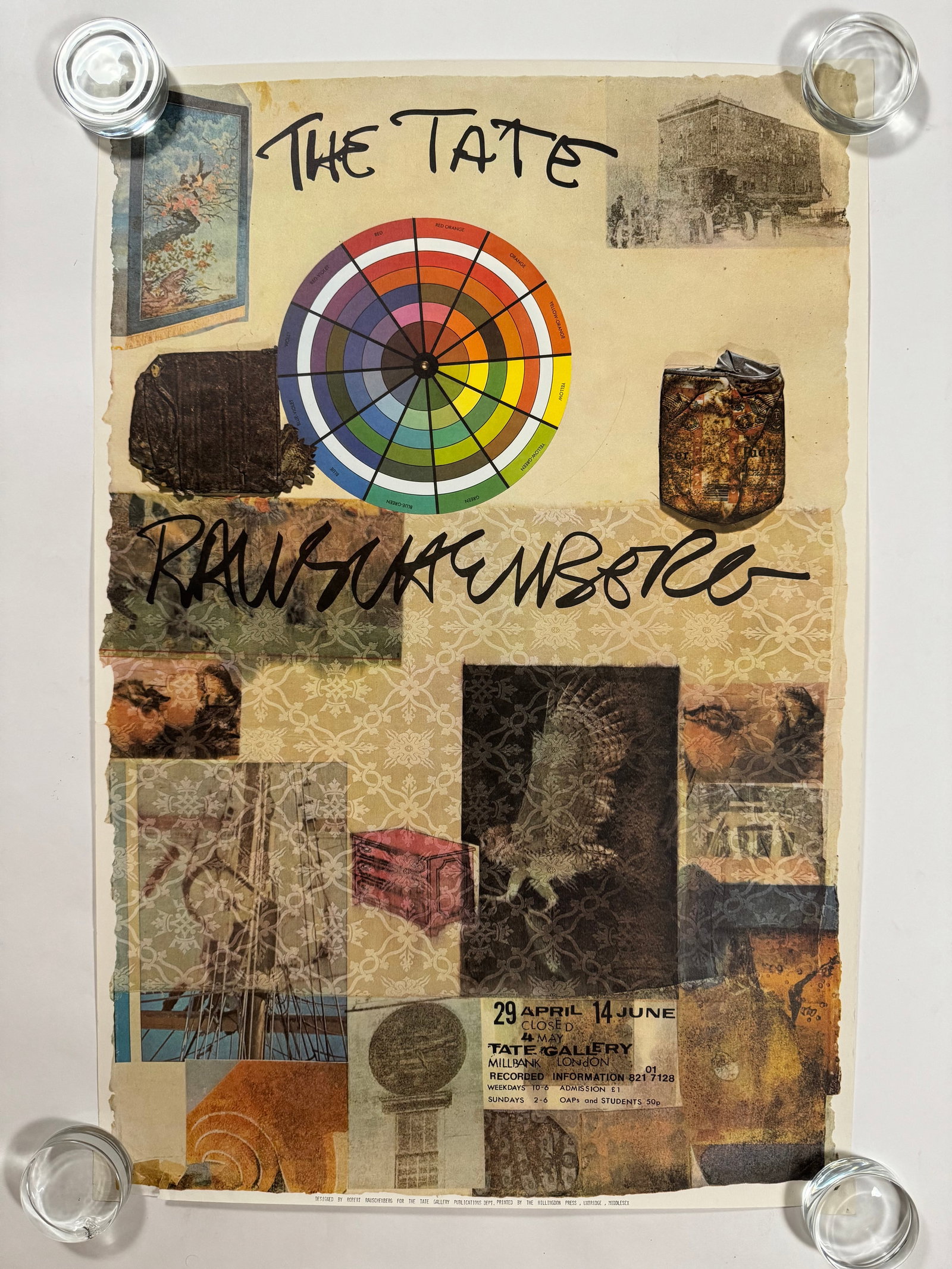 Robert Rauschenberg Tate Gallery London Vintage 1981 Exhibition Poster 20"x30" (1 of 5)