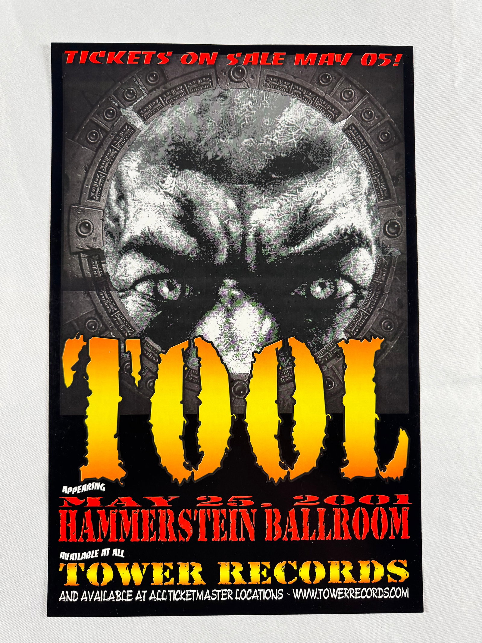 Tool at Hammerstein Ballroom May 25 2001 Concert Gig Poster Tower Records (1 of 4)