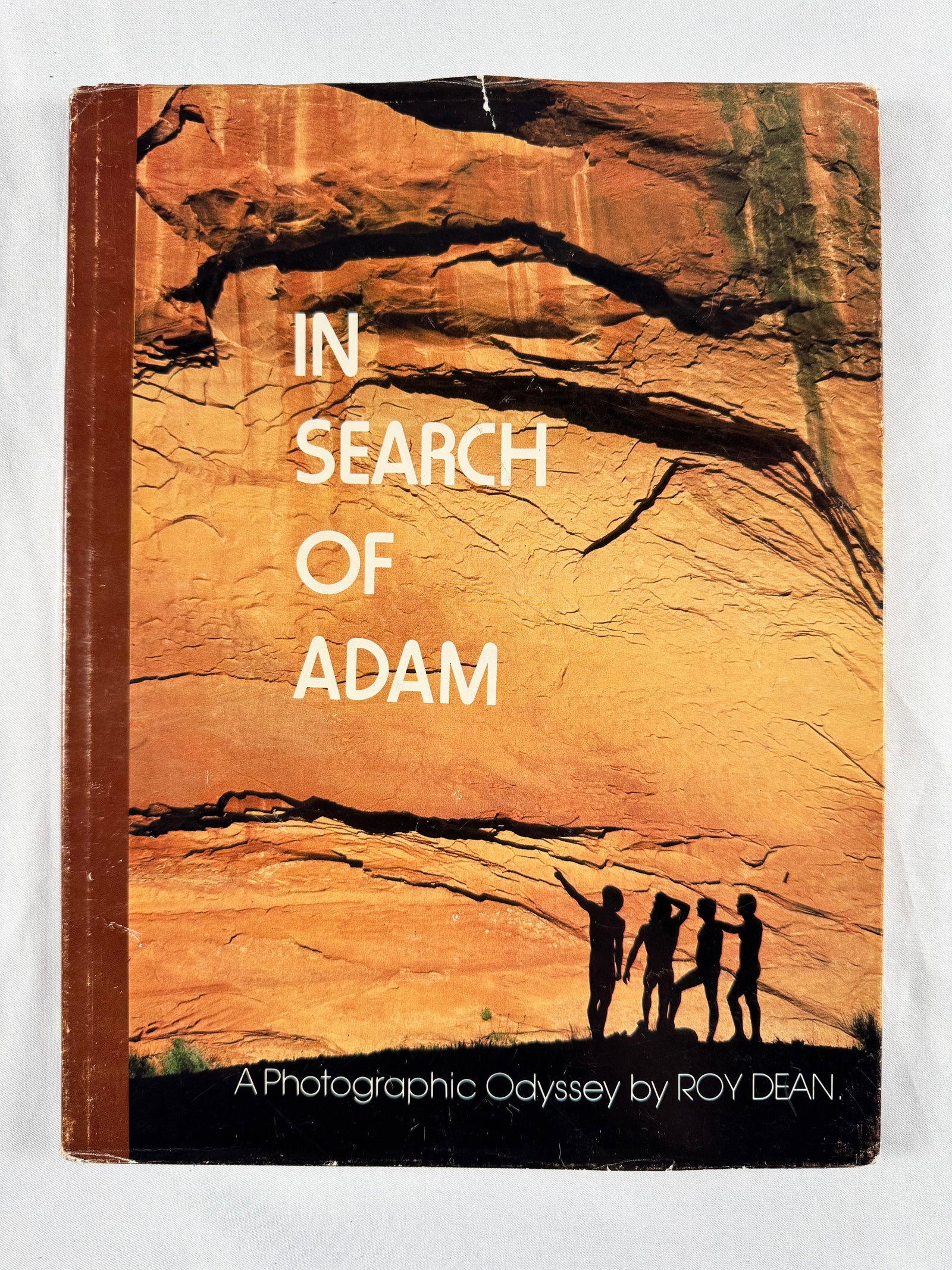 In Search of Adam Roy Dean 1971 Hardcover Book - Gay Interest Nude Male Photography: A hardcover photography book titled "In Search of Adam" by Roy Dean, published in 1971. The book documents a photographic journey through the American Southwest and includes black and white and color