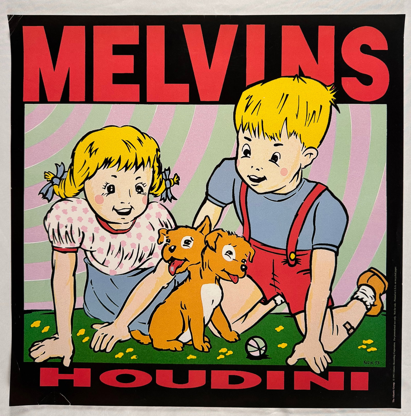 Melvins Houdini 1993 Album Cover Poster Kurt Cobain Atlantic Records Art (1 of 5)