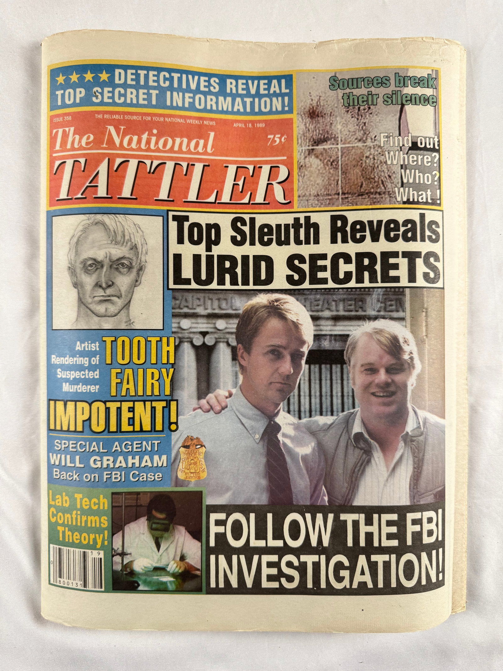 Red Dragon 2002 Movie Prop Newspaper with Universal Props COA Ed Norton Ralph Fiennes (1 of 4)