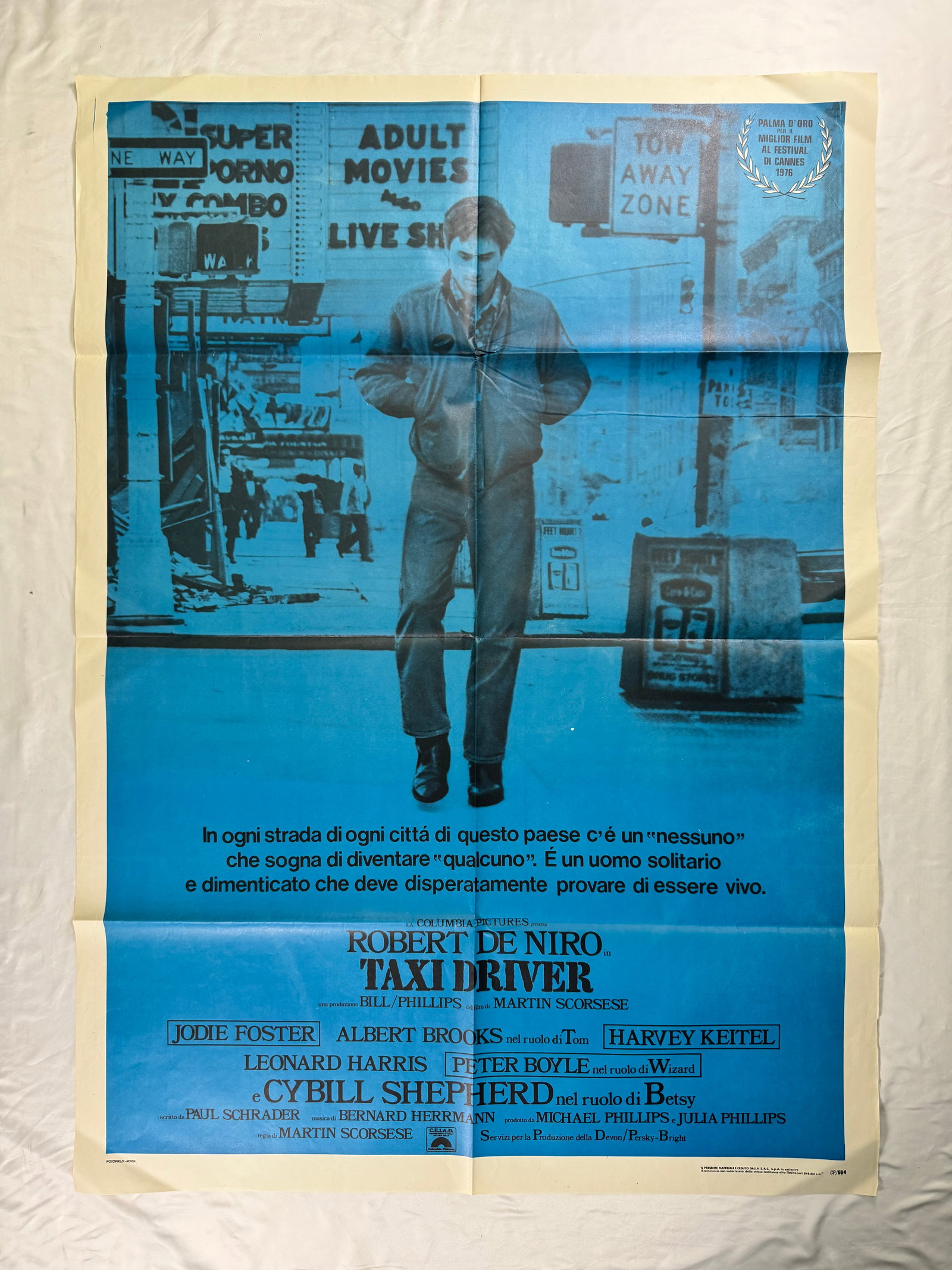 Taxi Driver 1976 Large Original 2 Fogli Italian 1P Folded Movie Poster 39x55" (1 of 5)