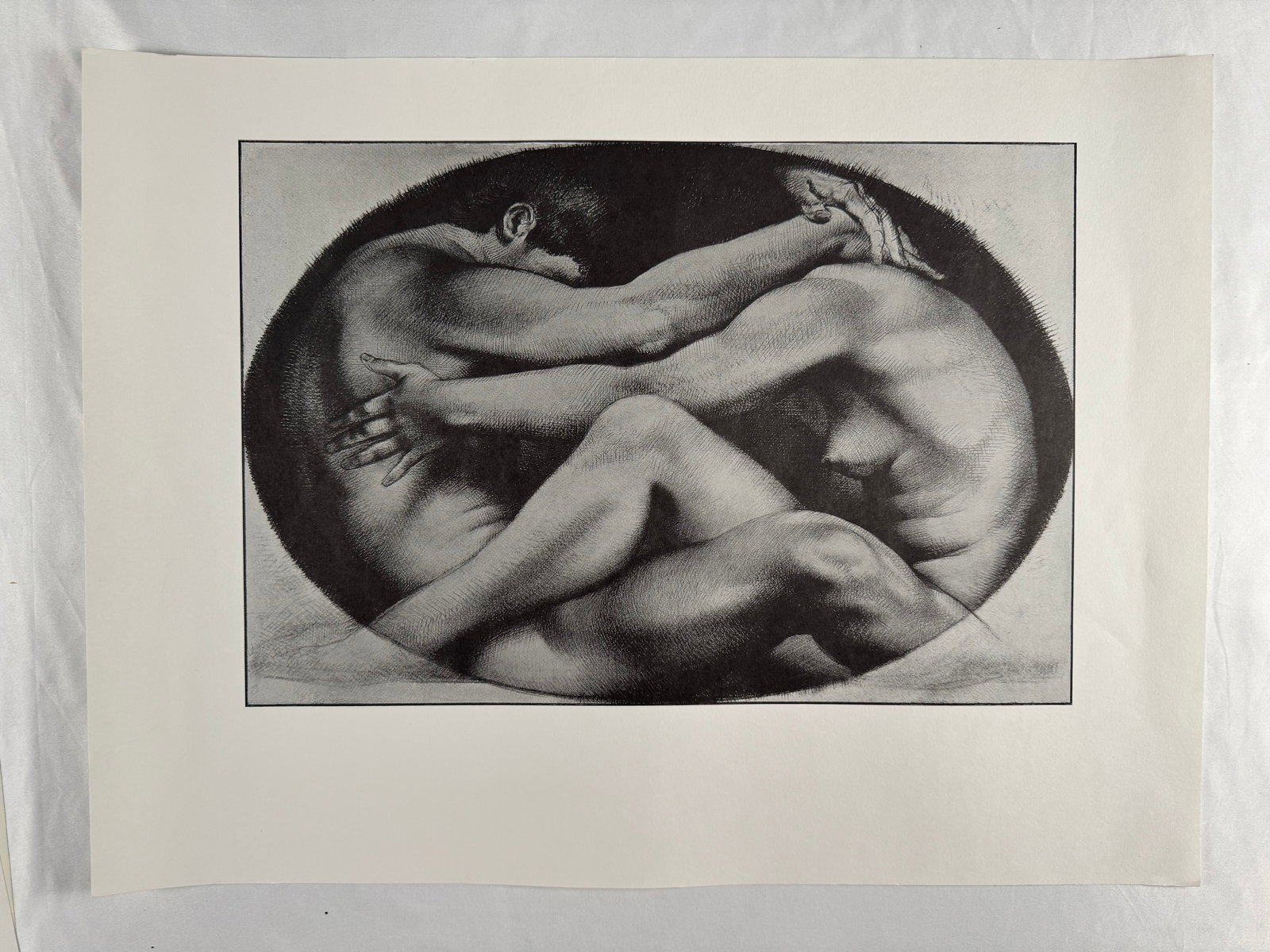 Betty Dodson Friends 1968 Love Pictures Portfolio Black and White Print Sexual Positions: Print titled Friends by Betty Dodson from the 1968 Love Pictures portfolio. Black and white image depicting figures with artist attribution and series context provided.
