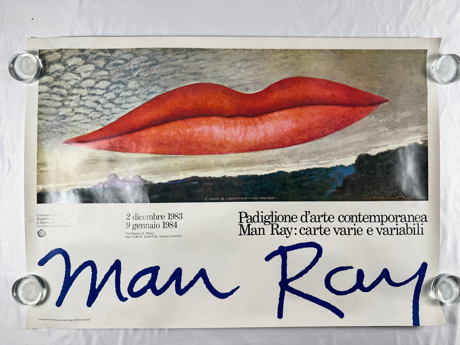 Man Ray 1983 Padiglione Arte Contemporanea Milano Exhibition Poster Lips Artwork (1 of 6)