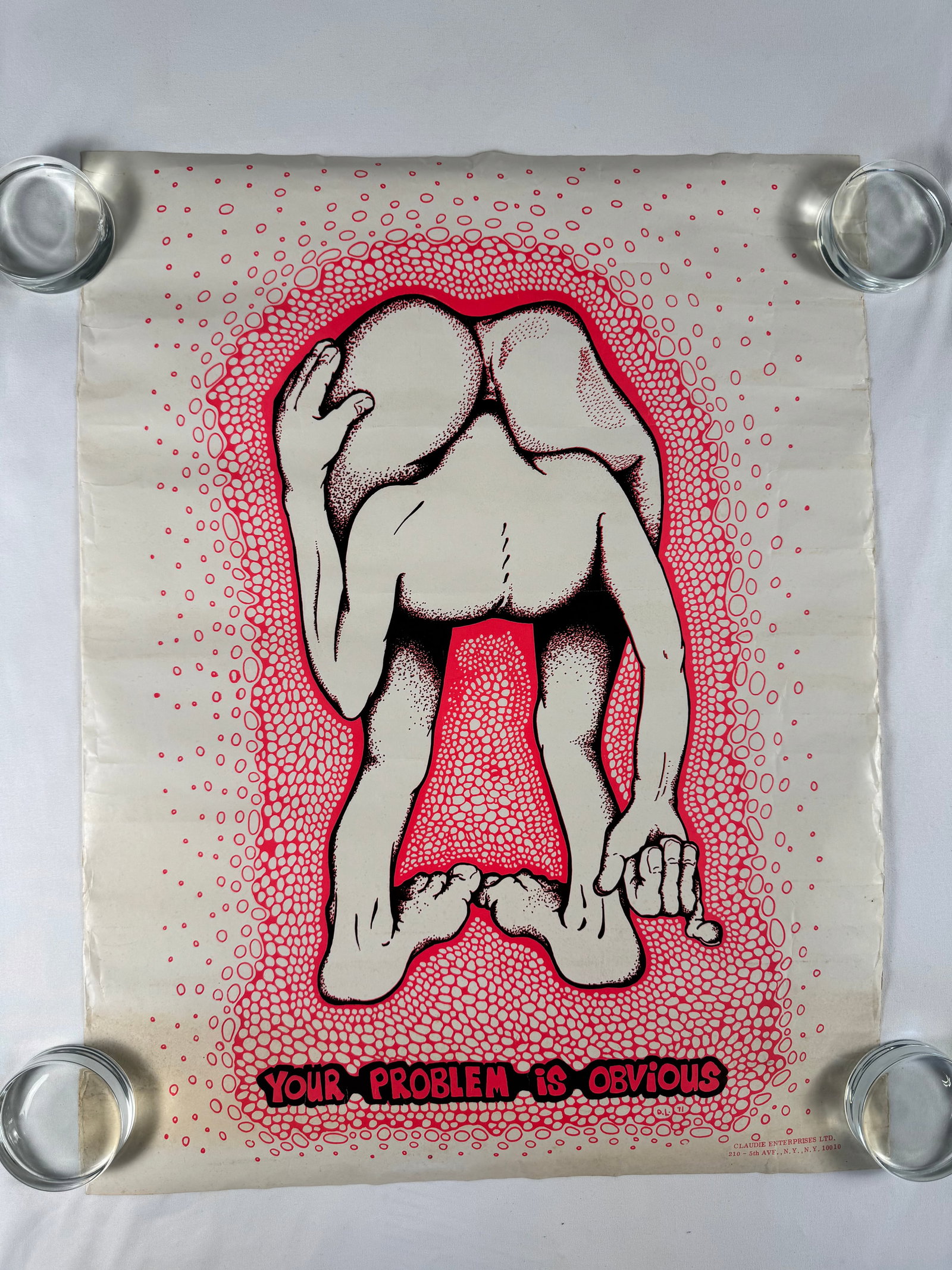 Your Problem is Obvious (Head Up Your Ass) Claudie Enterprises Original Head Shop Poster (1 of 4)