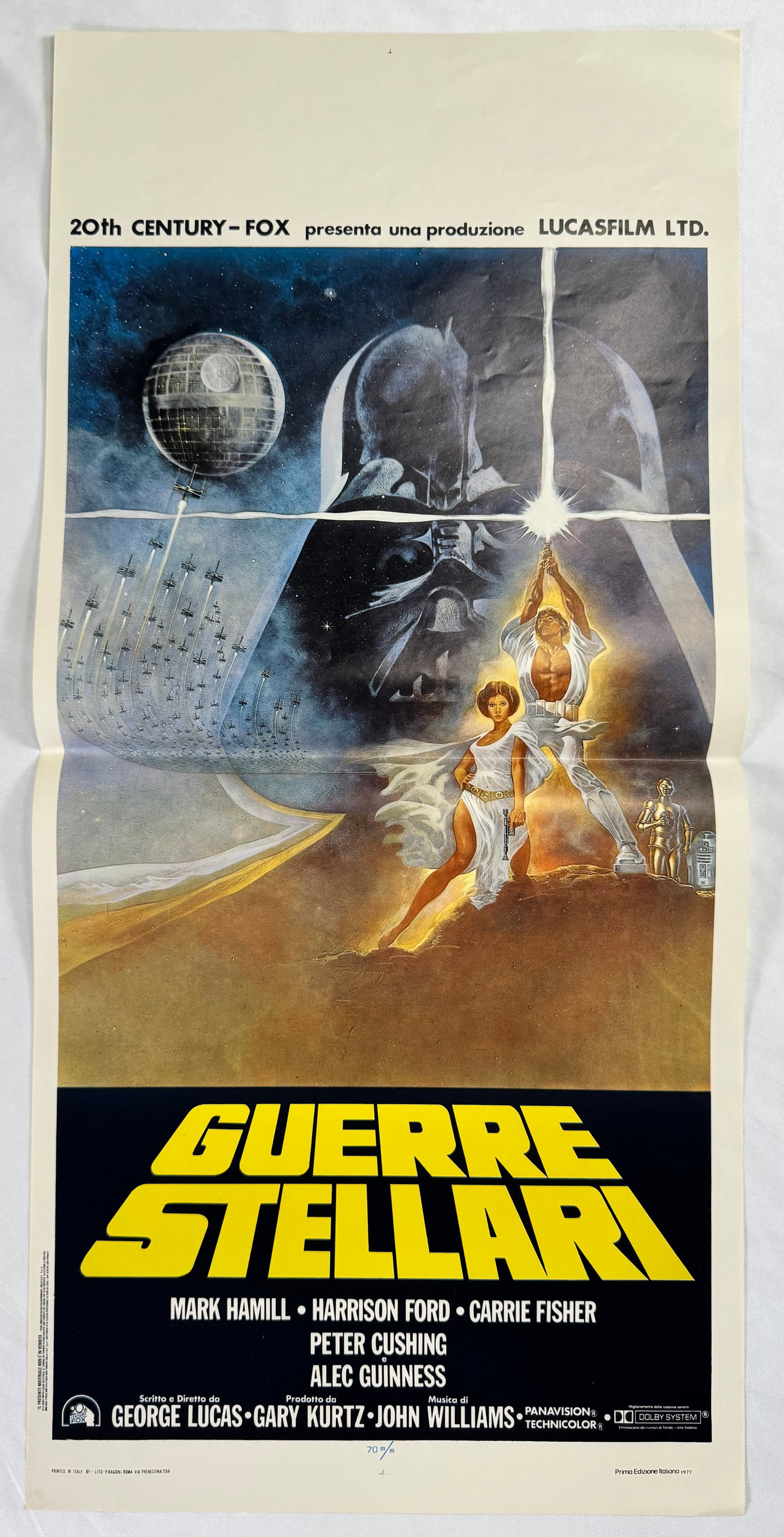 Star Wars 1977 Original Italian Locandina Insert Poster 13x27.5" (1 of 6)