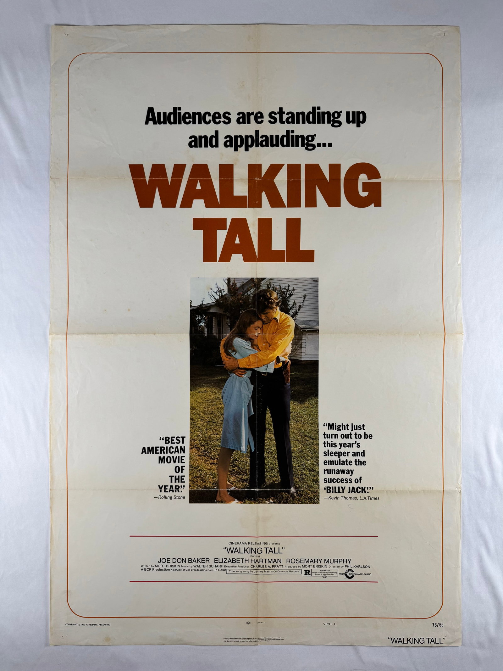 Walking Tall 1973 Original 1SH Movie Poster Vintage 27x41" One Sheet Joe Don Baker (1 of 8)