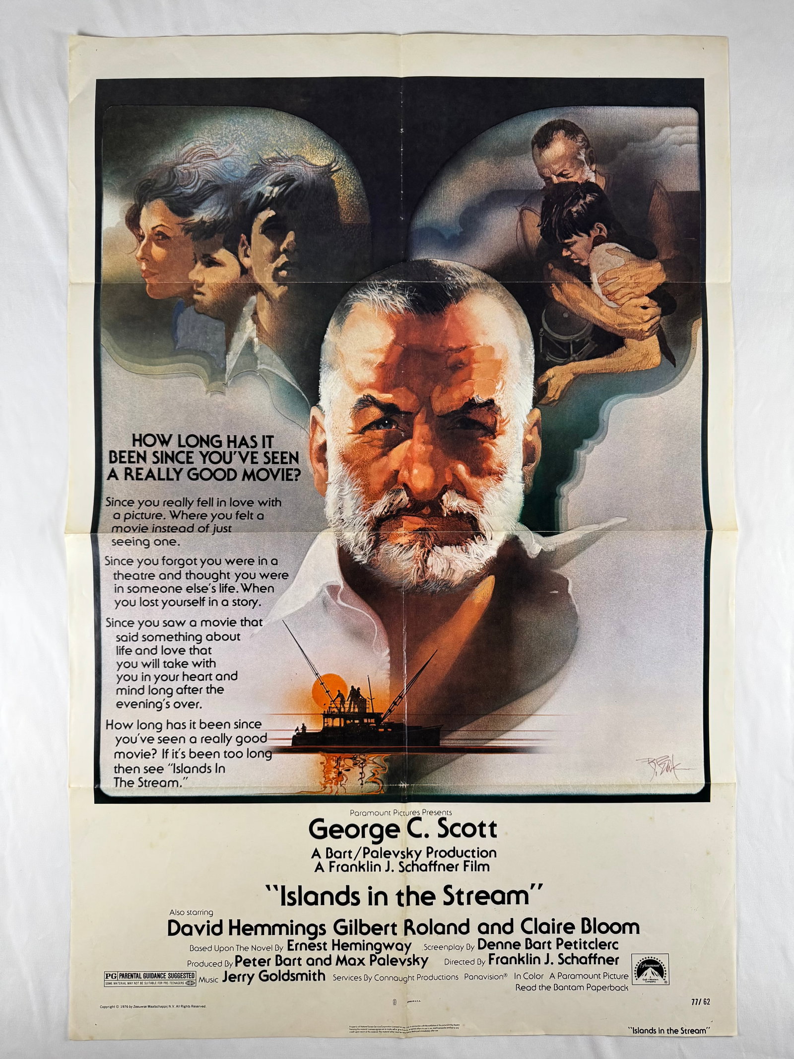 Islands in the Stream 1977 Original Vintage 27x41" One Sheet 1SH Movie Poster (1 of 8)