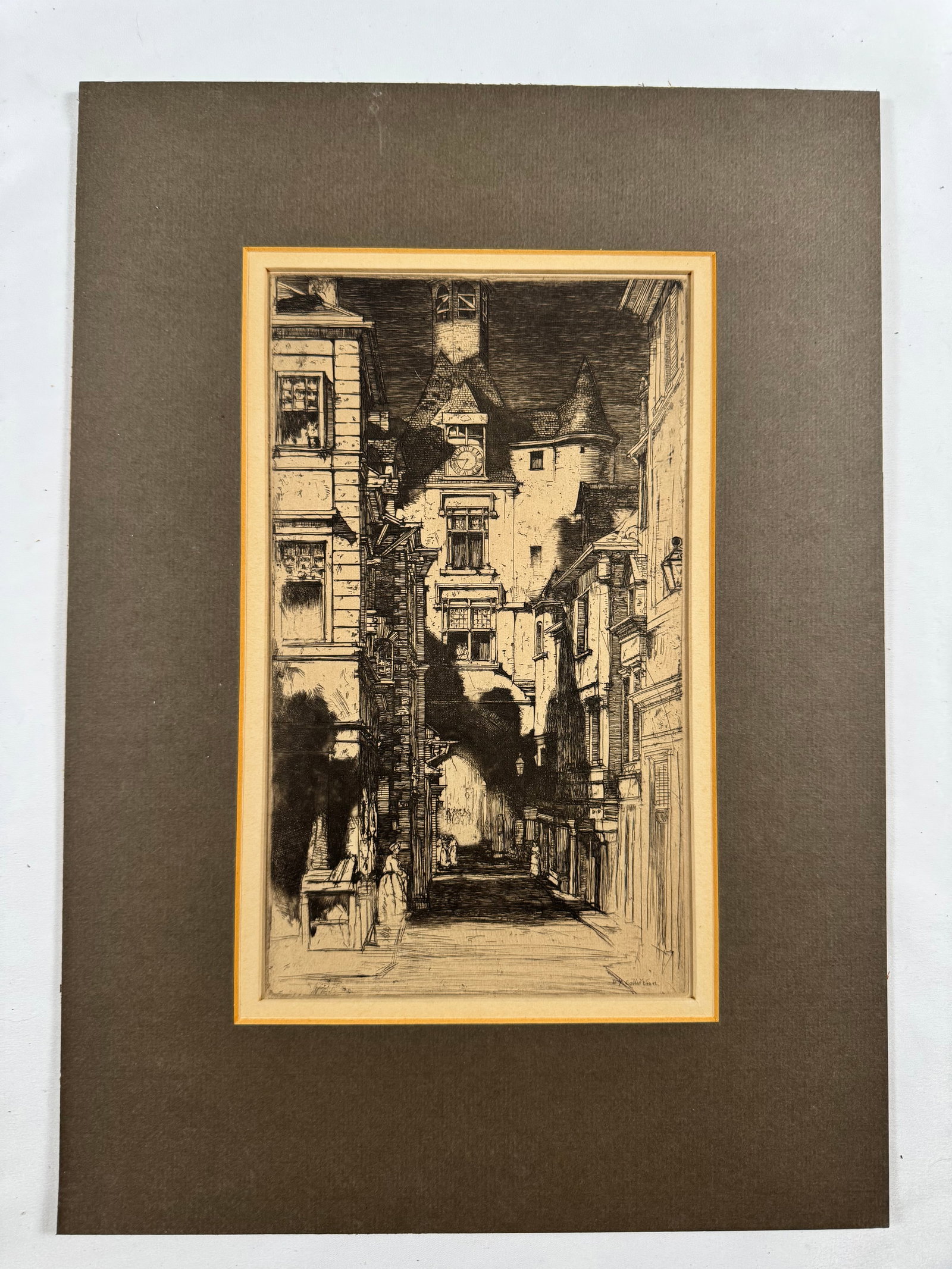 Sir David Young Cameron Amboise Etching Signed Removed from Frame 6.5x11 (22) (1 of 5)