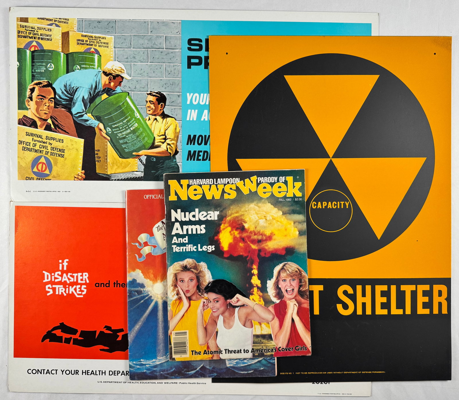 Vintage US Government Cold War Atomic Age Cold War Civil Defense Mixed Printed Materials Booklets (1 of 6)