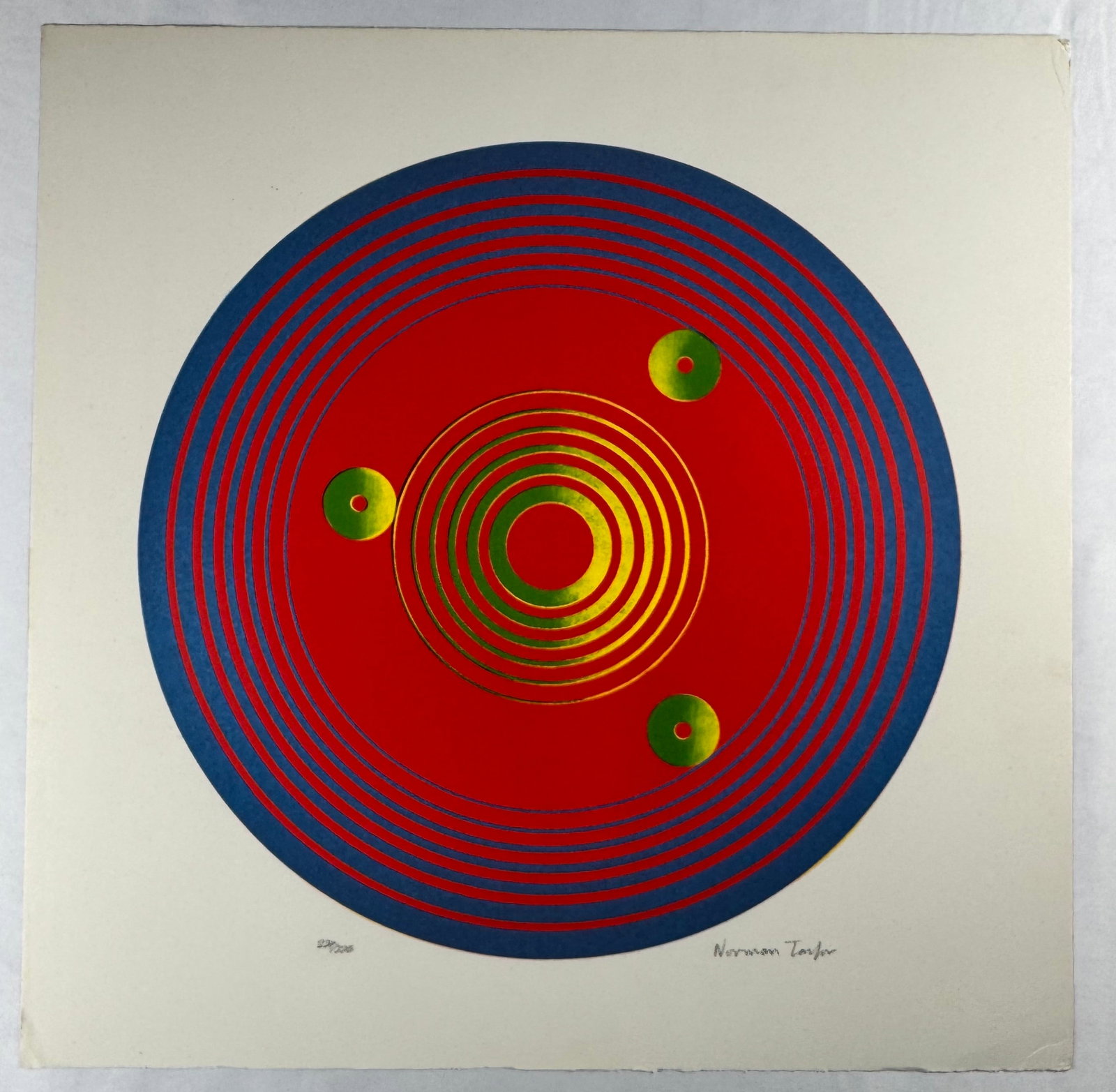 Norman Tolbert Abstract Circular Composition Print, Signed and Numbered 22/275 (1 of 5)