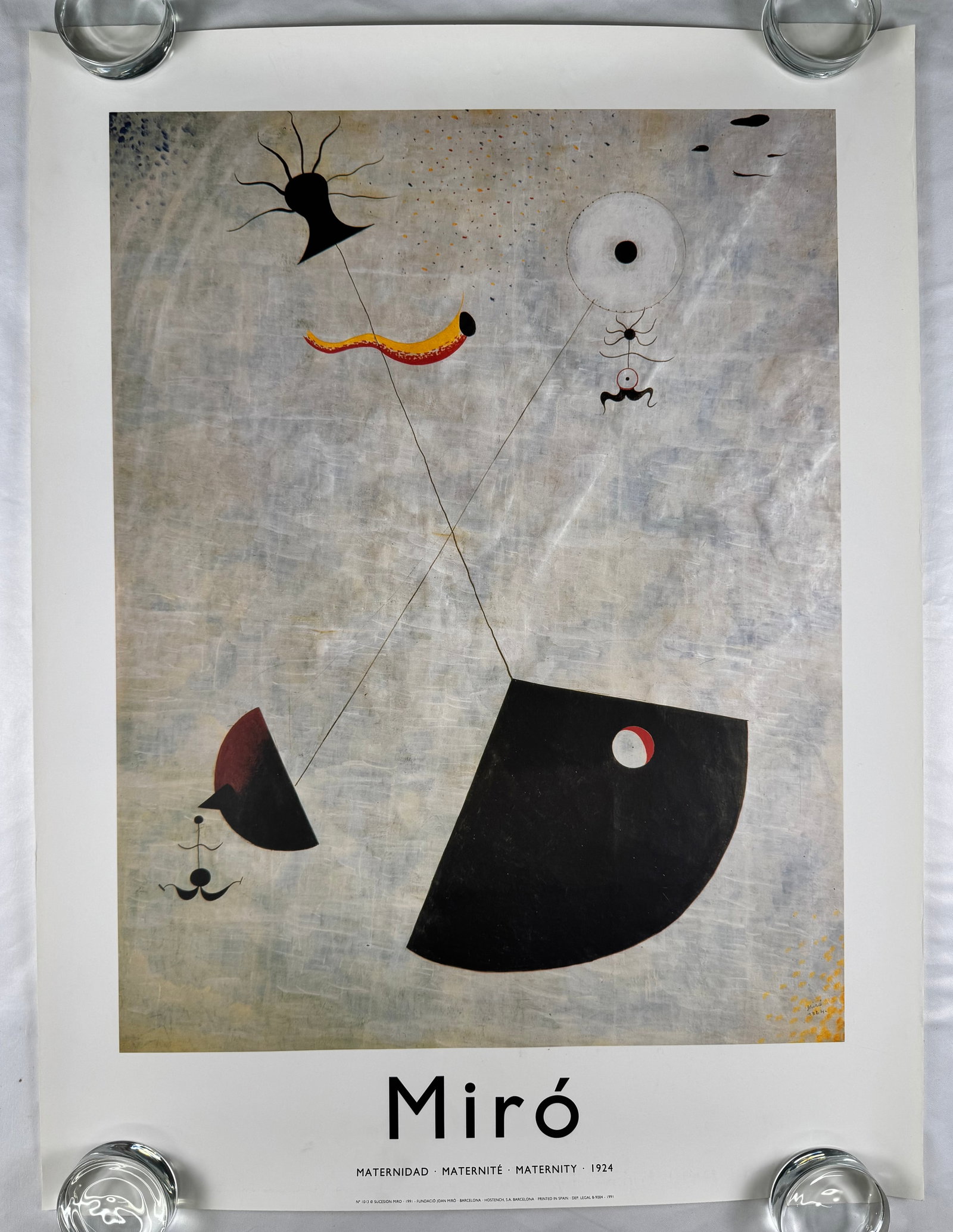 Joan Miro Maternitat 1990s Exhibition Poster Fundacio Joan Miro Barcelona (1 of 6)