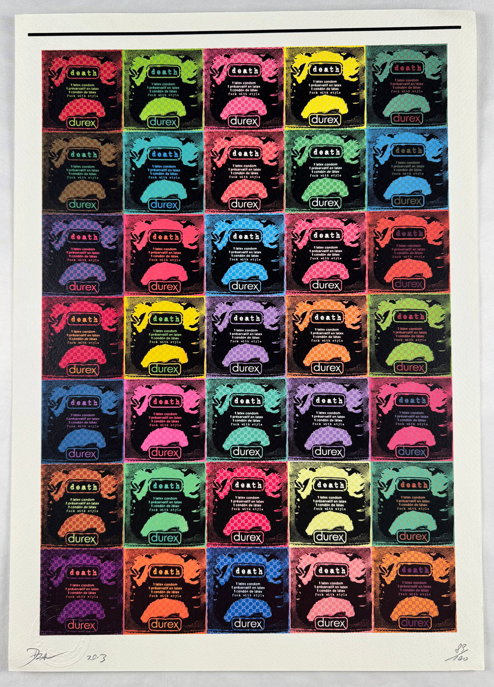 Death NYC 2013 Death Durex Screenprint 12.5x18" Signed Numbered 89/100 (1 of 5)