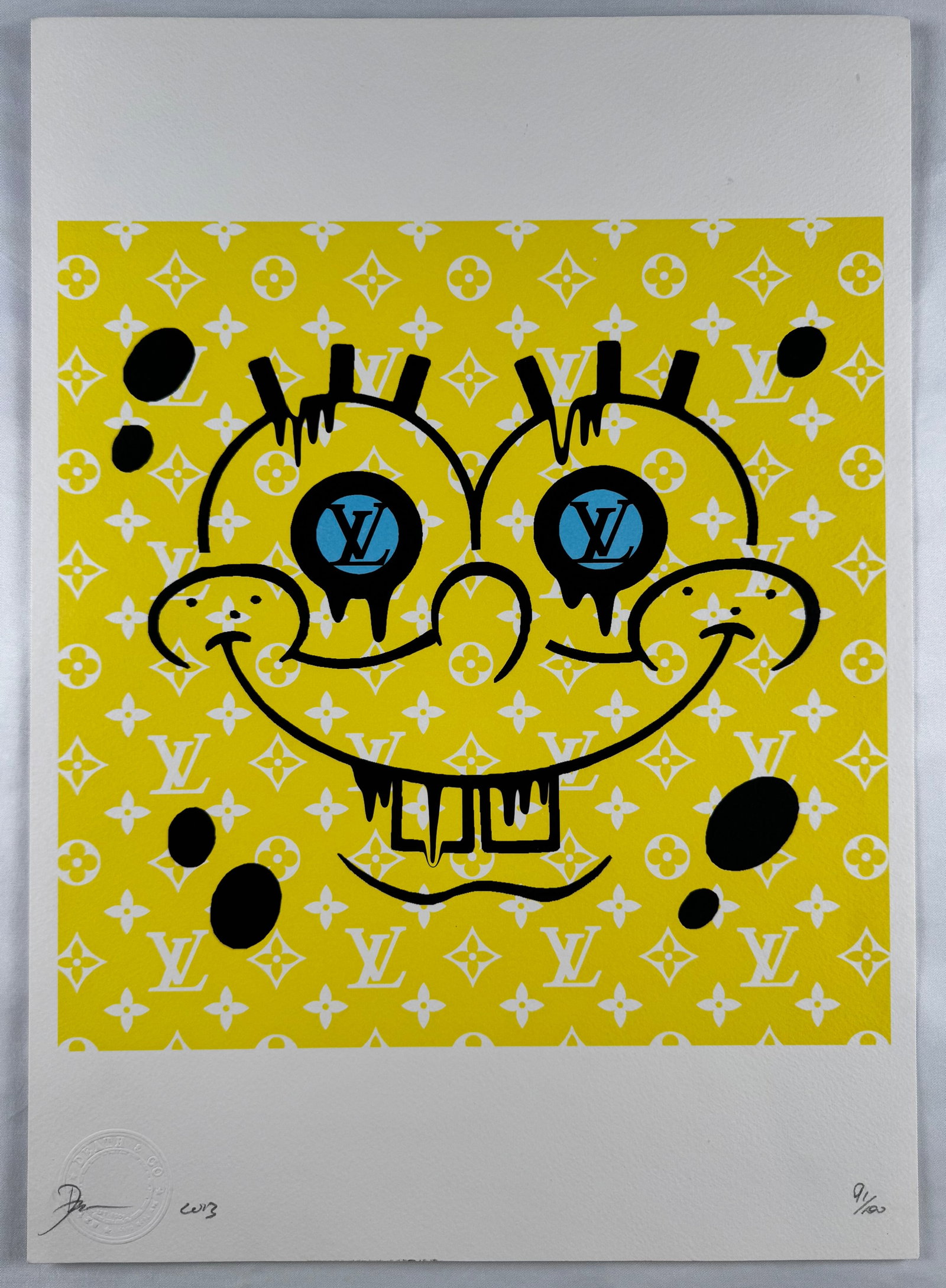 Death NYC 2013 Sponge Screenprint 12.5x18" Signed Numbered 91/100 (1 of 5)