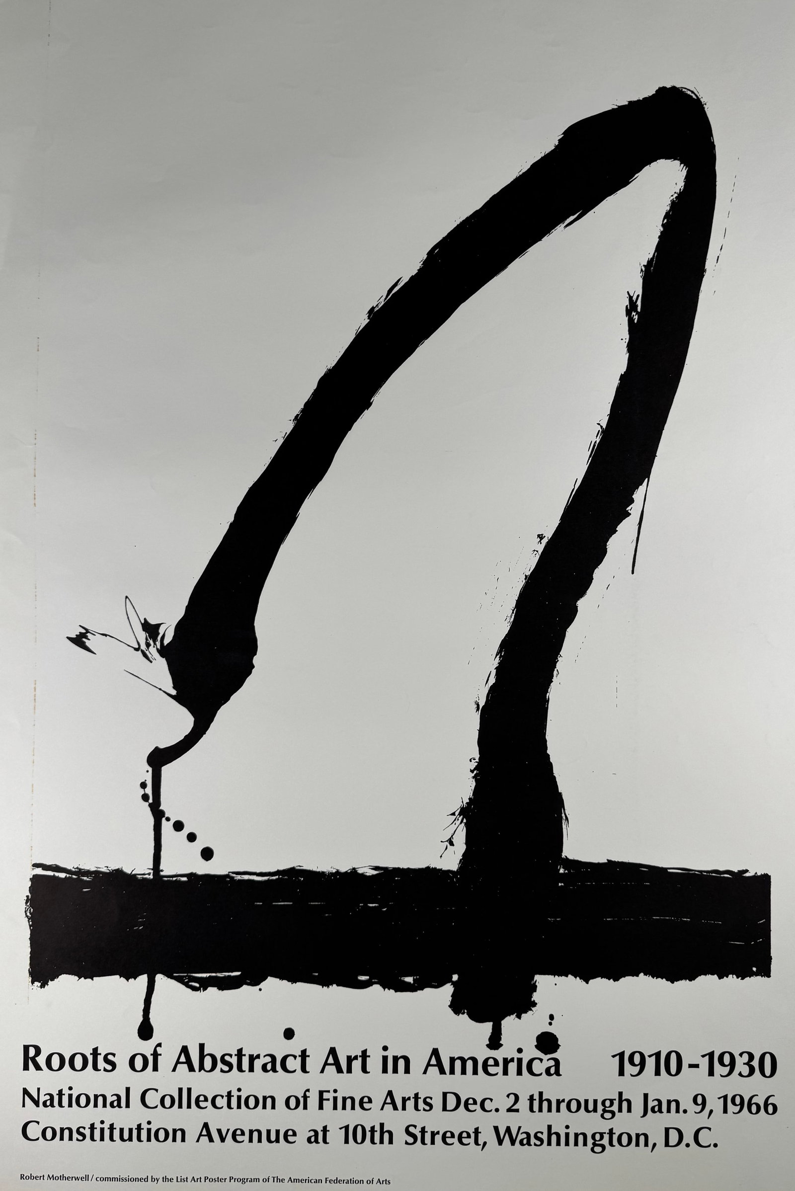 Robert Motherwell Roots of Abstract Art in America 1910-1930 Poster 1966 26x38.5" (1 of 7)