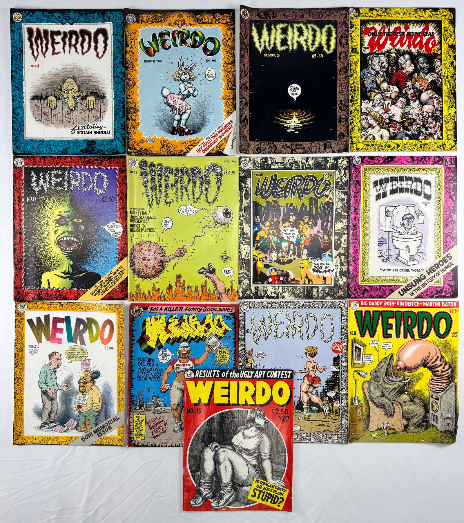 Lot of 13 Weirdo Comics Issues Underground Robert Crumb Spain Rodriguez 1981-1987 (1 of 8)