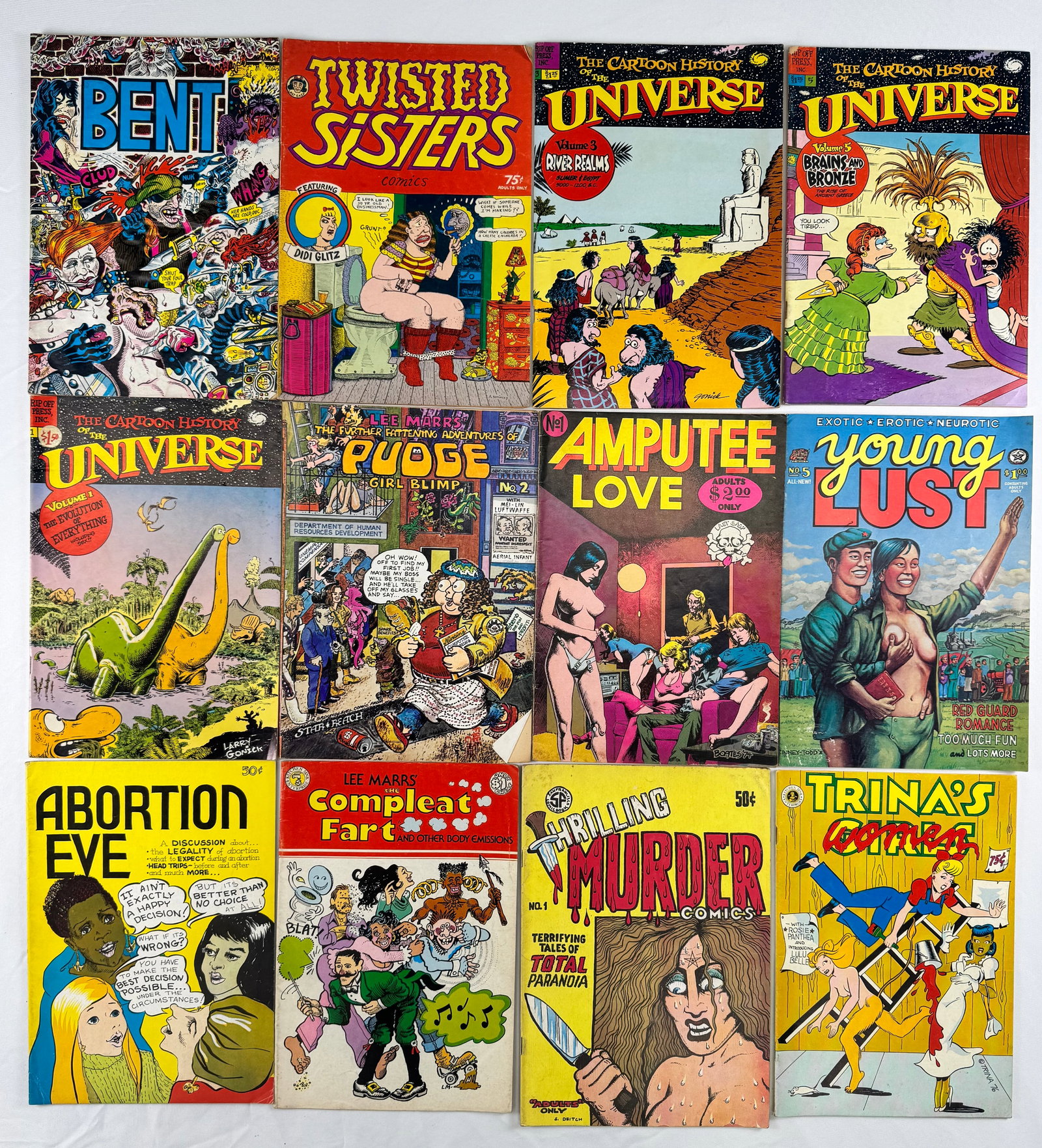 Lot of 12 Underground Comix Assorted Titles Twisted Sisters Young Lust 1960s-1970s (1 of 7)