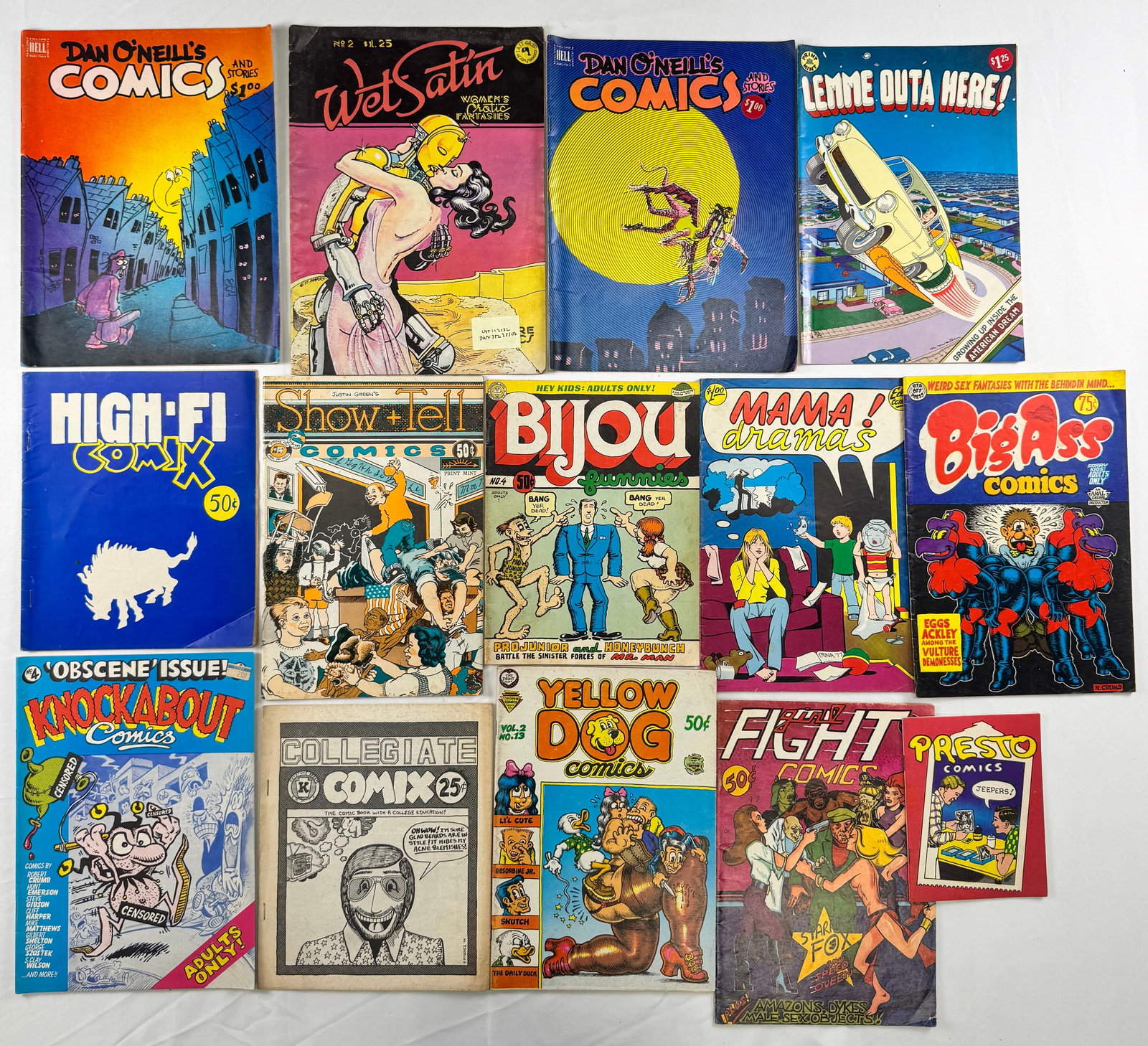 Lot of 12 Underground Comix Assorted Titles Big Ass Comics Yellow Dog 1960s-1970s (1 of 9)