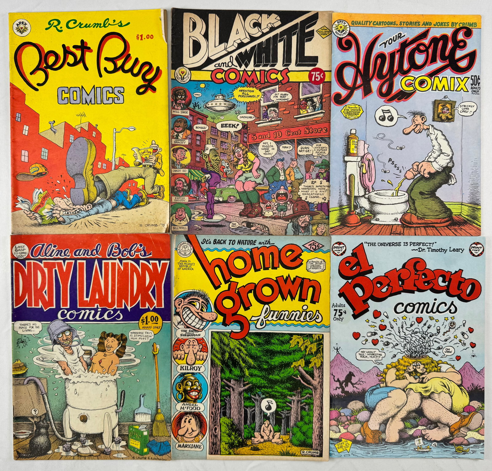 Lot of 6 Underground Comix R Crumb Best Buy Dirty Laundry El Perfecto 1970s (1 of 7)