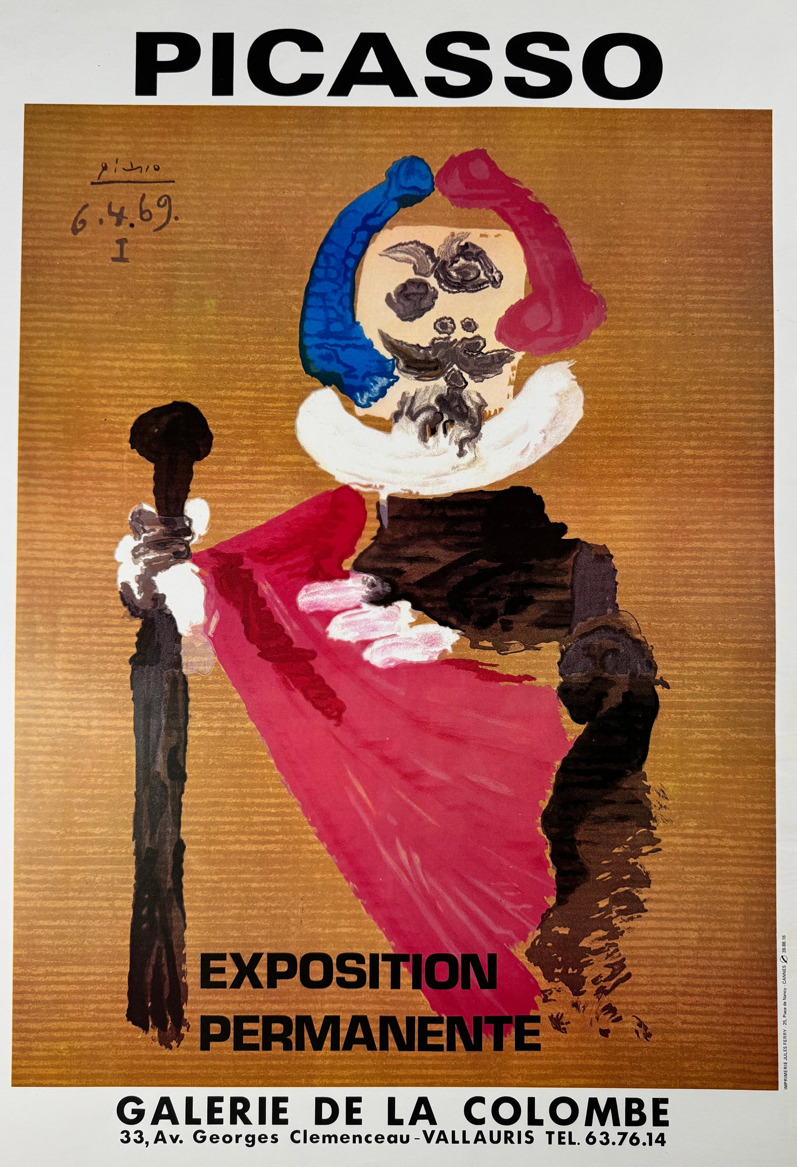 Pablo Picasso Exposition Permanente Galerie de la Colombe Vallauris Poster 19x27.5" (1 of 5)