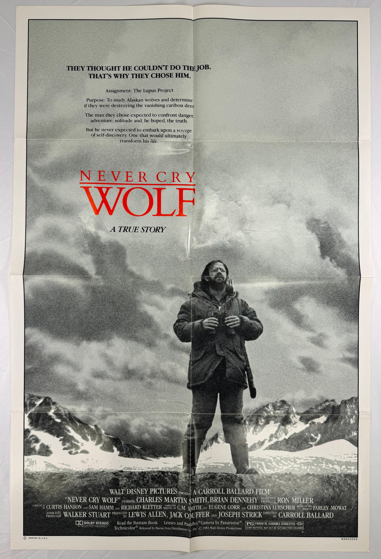 Never Cry Wolf (1983) 27x41" Original One Sheet Movie Poster Carroll Ballard (1 of 4)
