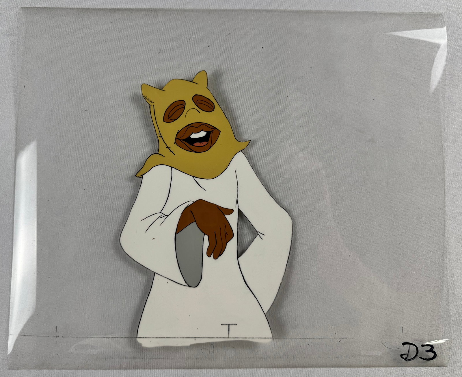 Fat Albert and the Cosby Kids Hand Painted Sack Animation Production Cel: Hand-painted animation cel depicting Sack from Fat Albert and the Cosby Kids. The animated television series originally aired from 1972 to 1985.