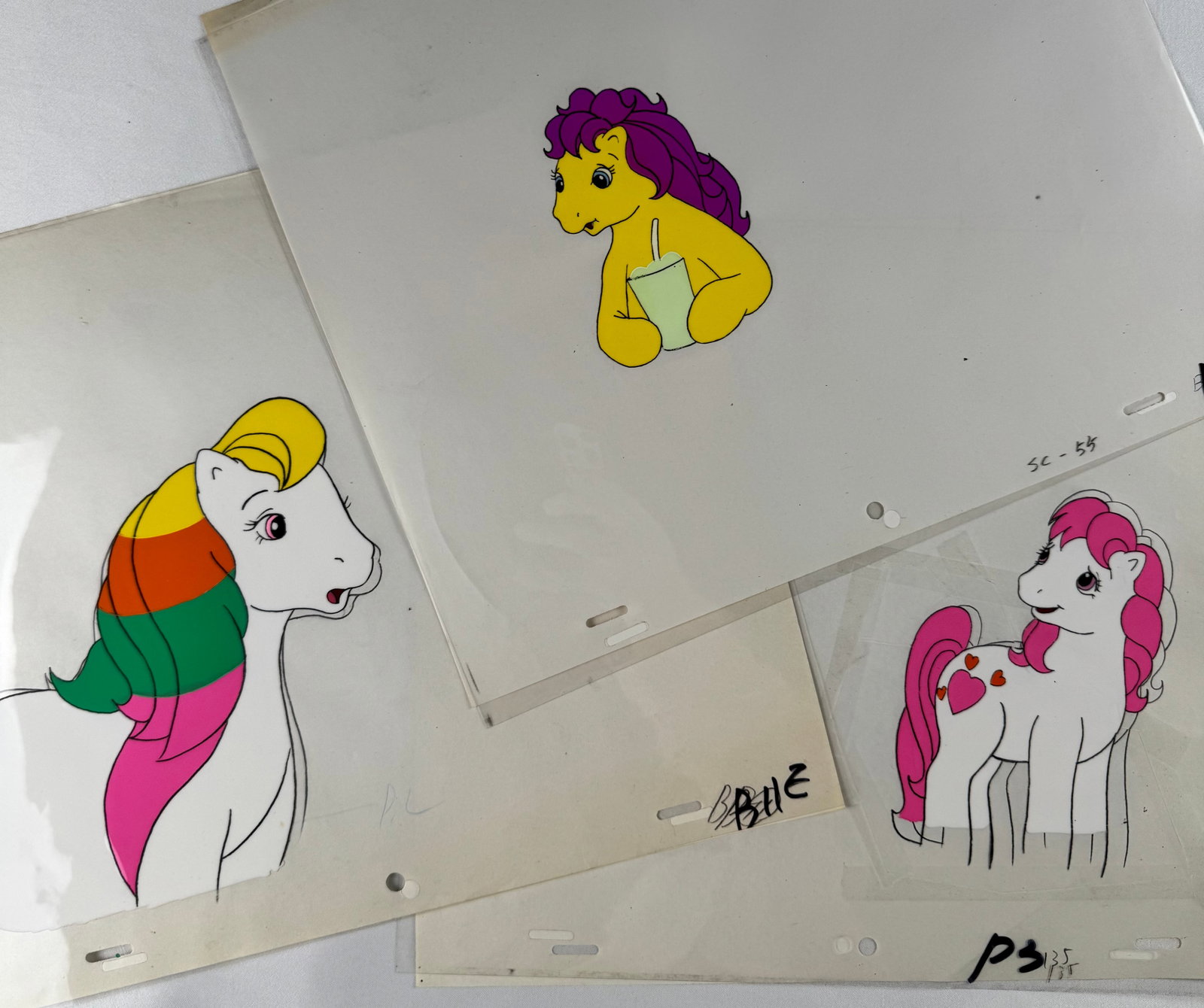 Lot of 3 My Little Pony Hand Painted Animation Production Cels (1 of 5)