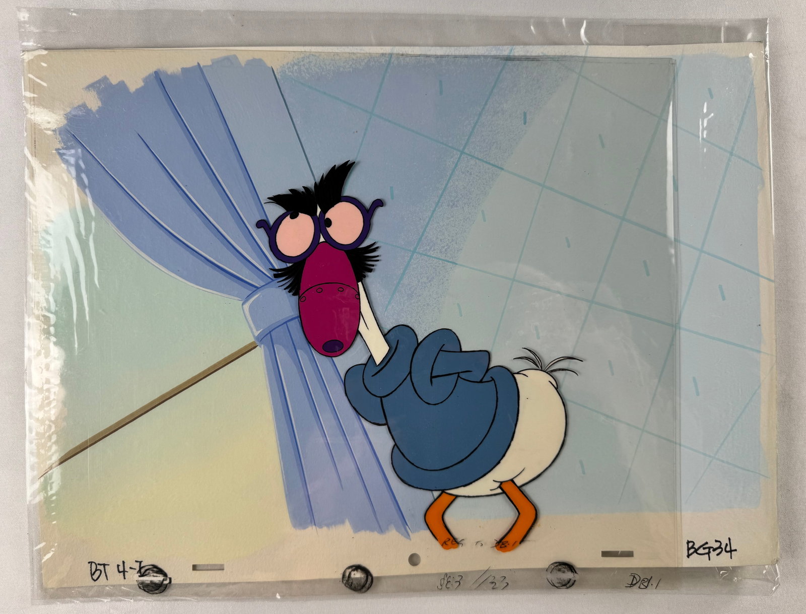 Hanna-Barbera Cartoon Bird Production Animation Cel (1 of 5)
