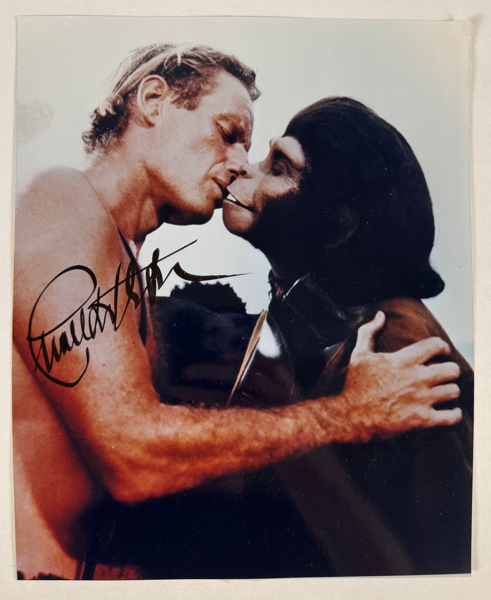 Charlton Heston Autograph Signed 8x10" Golden Age of Hollywood Photo: Charlton Heston (born John Charles Carter; October 4, 1923 – April 5, 2008) was an American actor. He gained stardom for his leading man roles in numerous Hollywood films including biblical epics, s