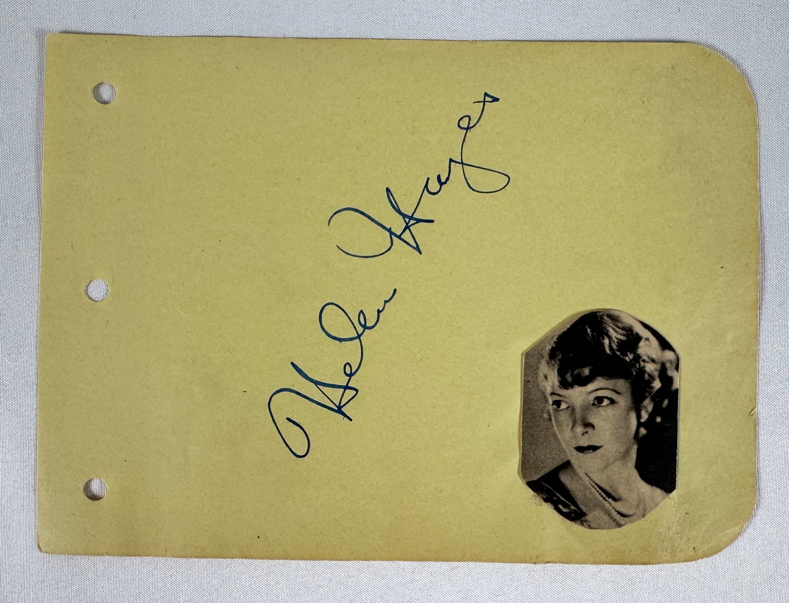 Helen Hayes Autograph Signed Card Golden Age of Hollywood Photo: Helen Hayes MacArthur (née Brown; October 10, 1900 – March 17, 1993) was an American actress. Often referred to as the "First Lady of American Theatre", she was the second person and first woman to