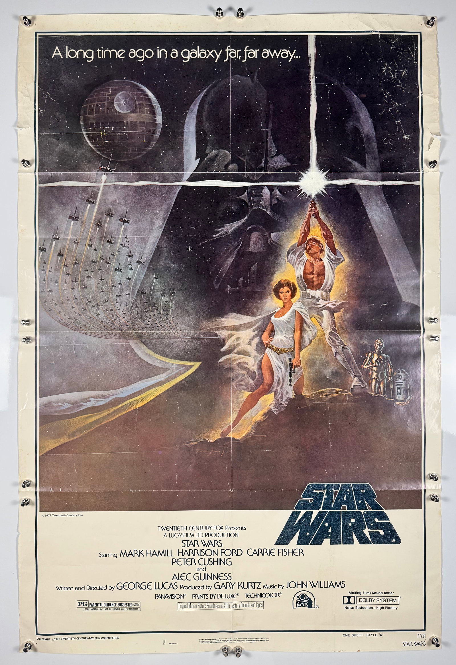 Star Wars 1977 Original Style A 3rd Printing One Sheet Poster 27x41 Validated Original (1 of 13)