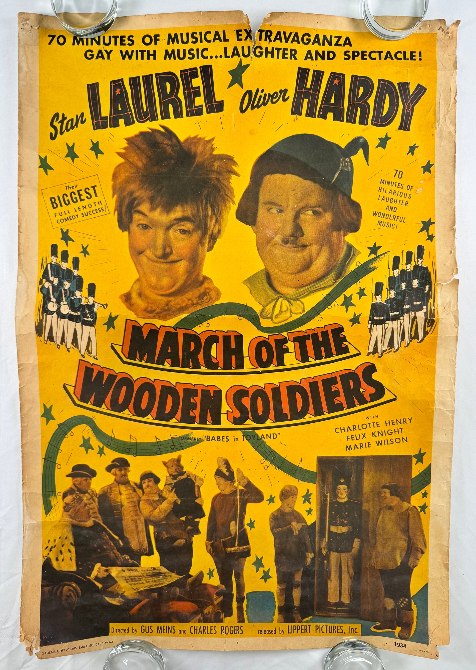 March of the Wooden Soldiers (1934) Original Re-Release Movie Poster Laurel and Hardy (1 of 8)