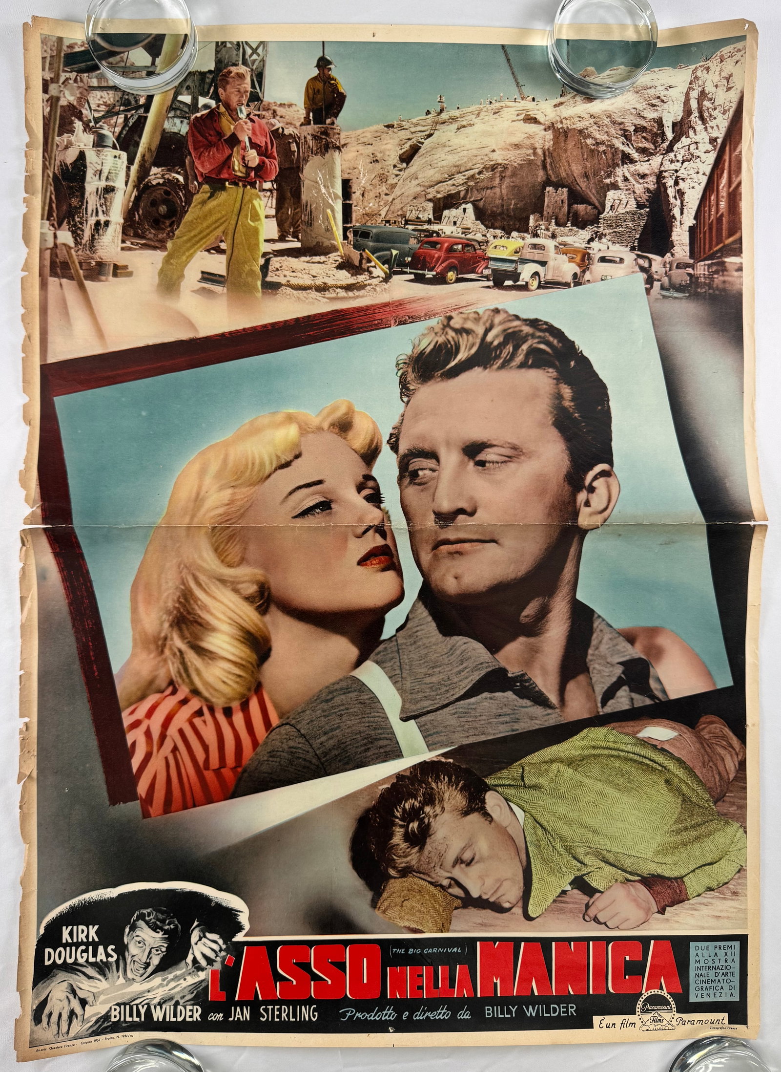 Ace in the Hole (1951) Original Italian Movie Poster Billy Wilder Kirk Douglas (1 of 5)