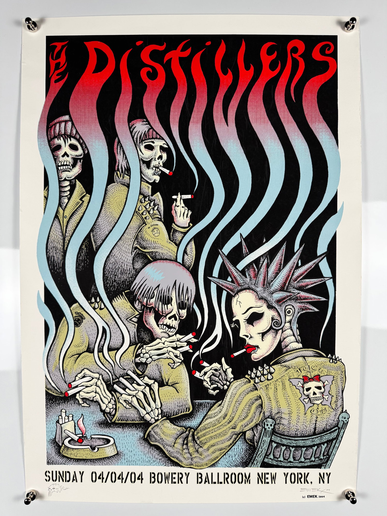The Distillers Emek Signed Concert Poster Bowery Ballroom 2004 (1 of 6)