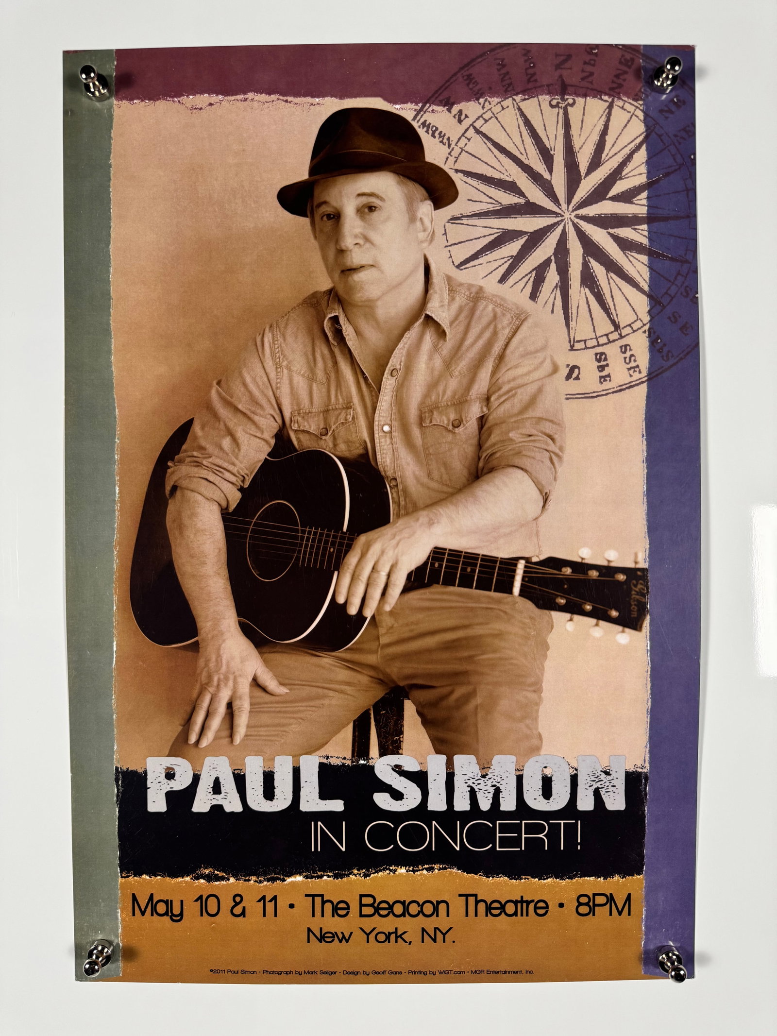 Paul Simon 2011 Beacon Theatre New York Concert Poster (1 of 3)
