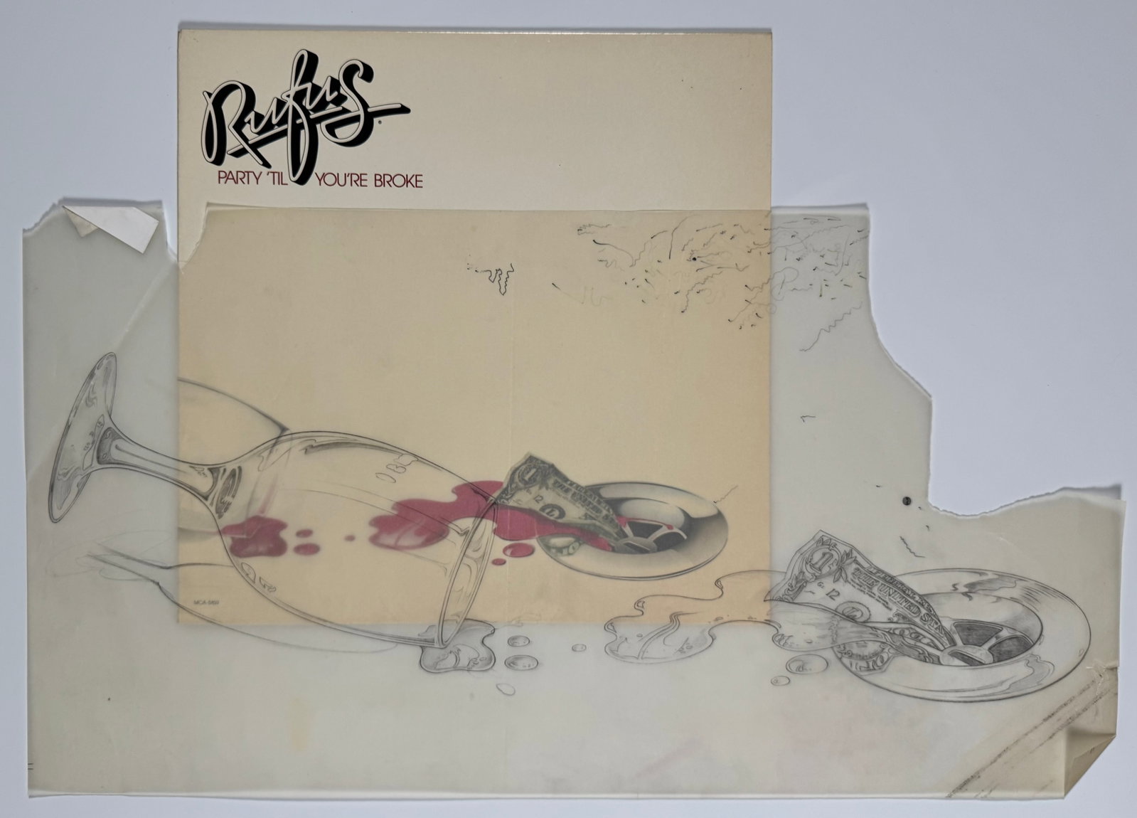 Joe Spencer Rufus Party Til You're Broke Original Production Artwork Overlay (1 of 6)