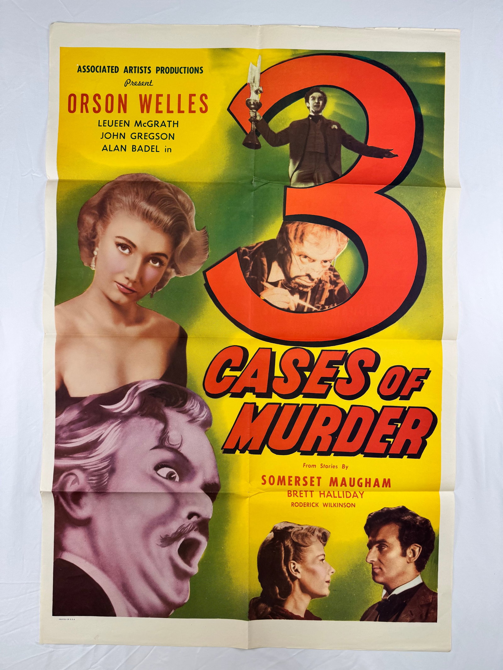 Three Cases of Murder (1955) Original One Sheet Movie Poster Wendy Toye Orson Welles (1 of 4)