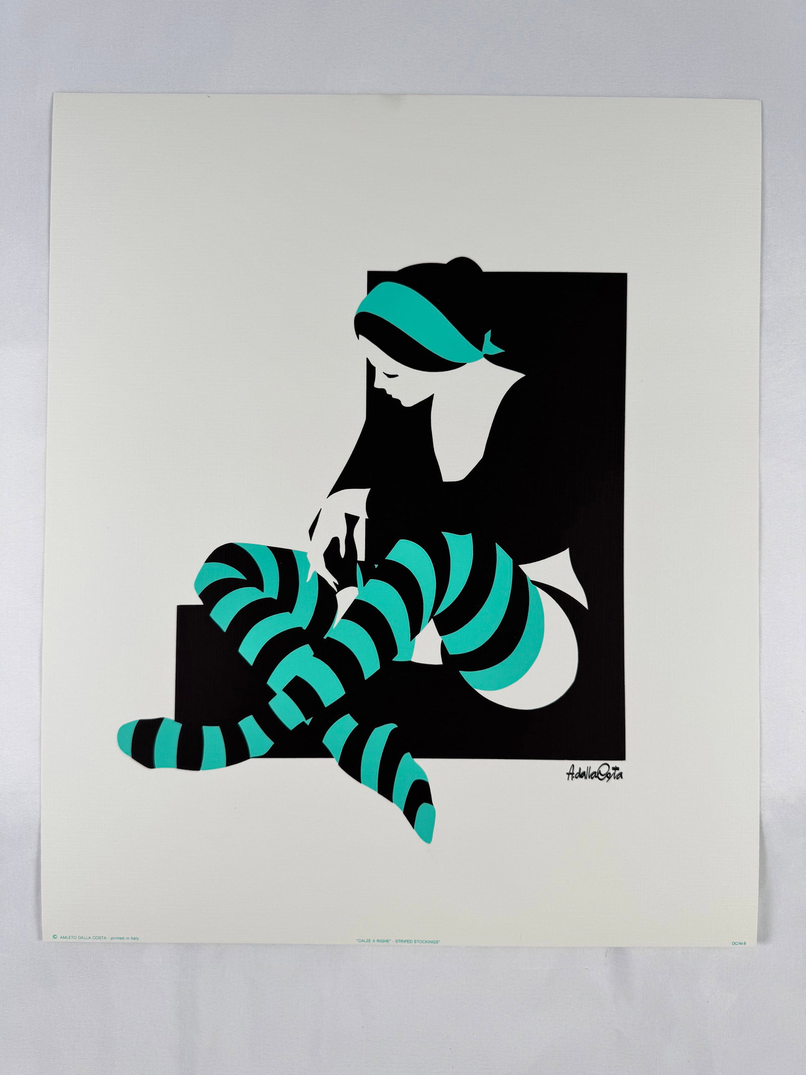 Amleto Dalla Costa "Fourth Dimension" Original Illustration 12.5x15 Italian Female Form Art Print (1 of 5)