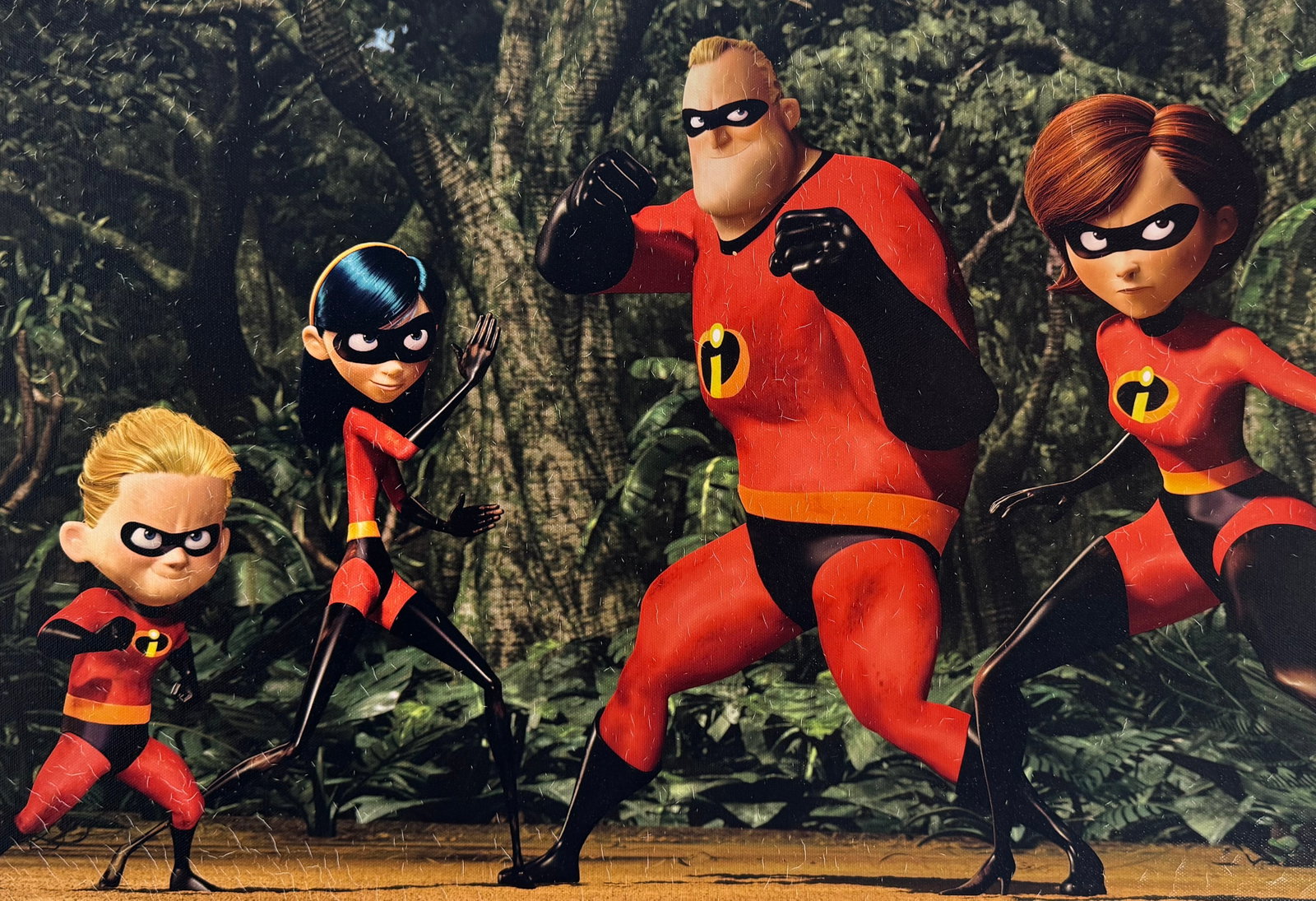 The Incredibles Limited Edition Art Giclee Print with COA (2004): Limited edition art print from the animated film The Incredibles released in 2004. The film stars Craig T. Nelson, Holly Hunter, and Samuel L. Jackson.