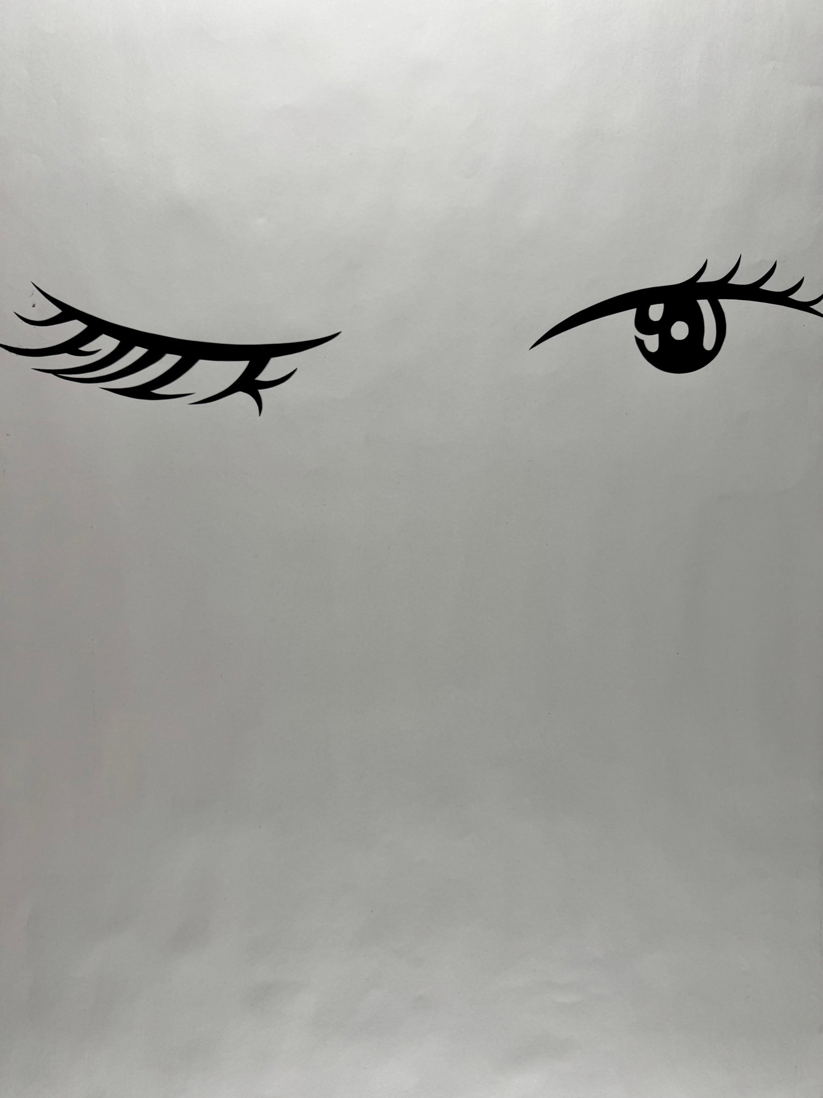 Geoff McFetridge “Fuck You Eyes" Signed Numbered Print 25x37": Screenprint titled “Fuck You Eyes” by Geoff McFetridge. Signed and numbered by the artist in pencil along the lower margin.