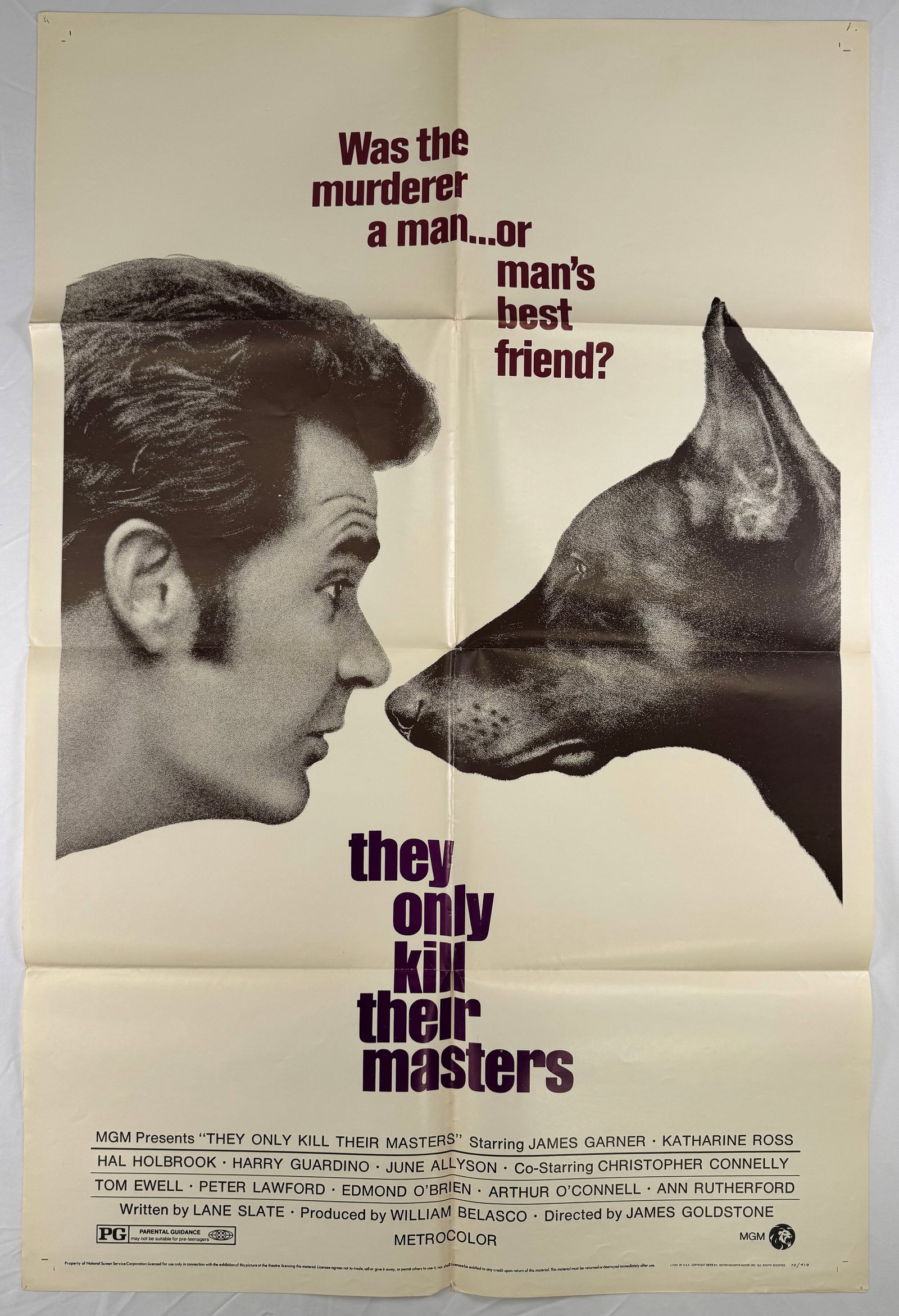 They Only Kill Their Masters (1972) Original One Sheet Movie Poster James Goldstone James Garner (1 of 4)