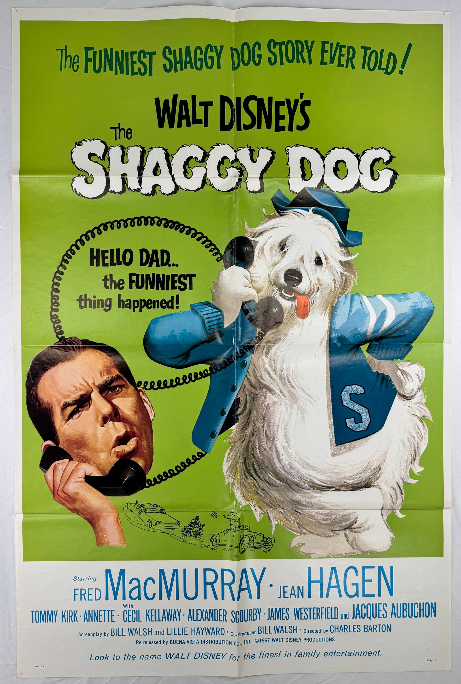 The Shaggy Dog (1959R) Original One Sheet Movie Poster Charles Barton Fred MacMurray (1 of 5)