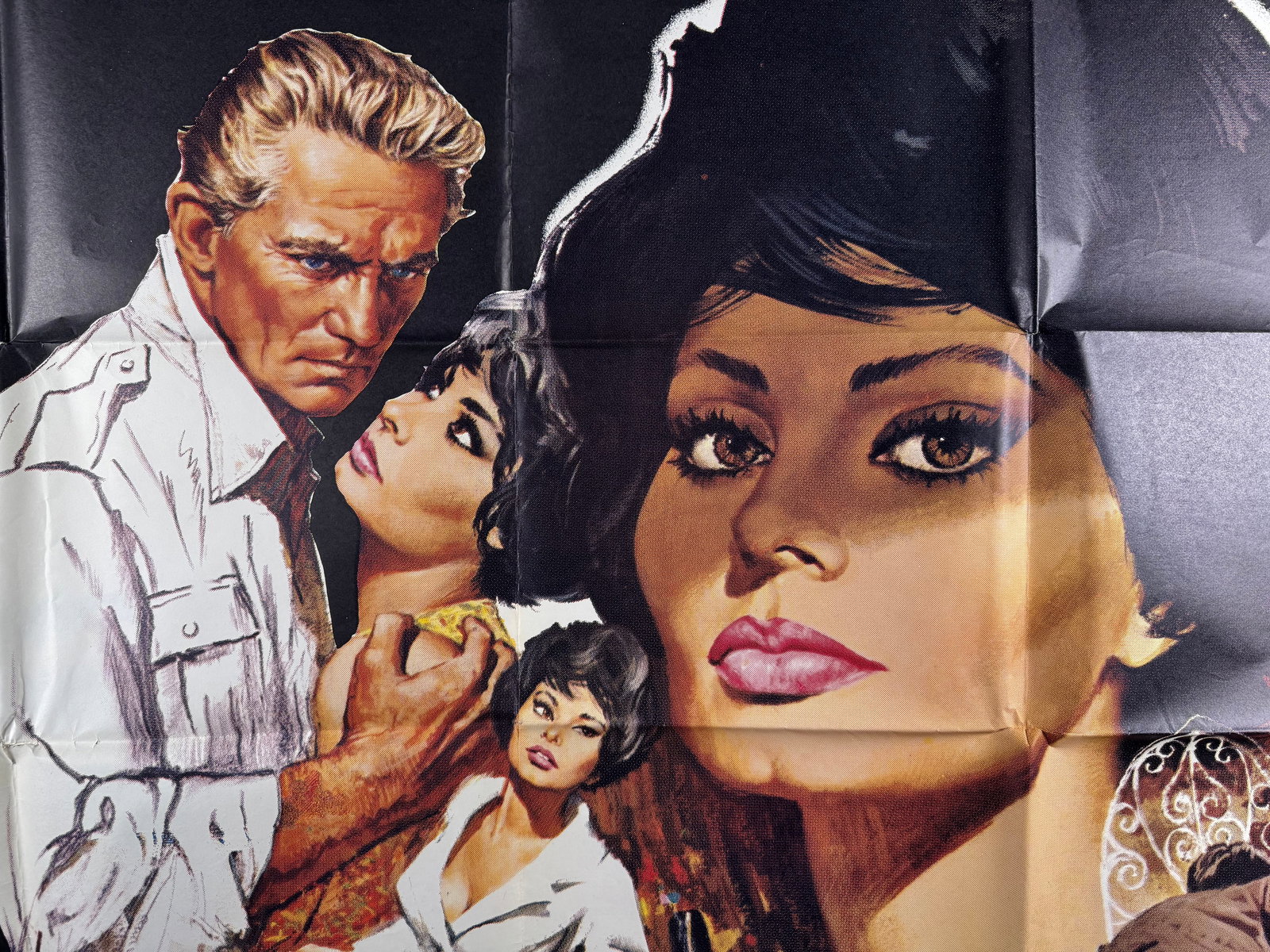 Judith 1966 6 Sheet Poster Daniel Mann Sophia Loren HUGE 81 x 81: Original 1966 six sheet poster for Judith directed by Daniel Mann. Stars Sophia Loren and Peter Finch.