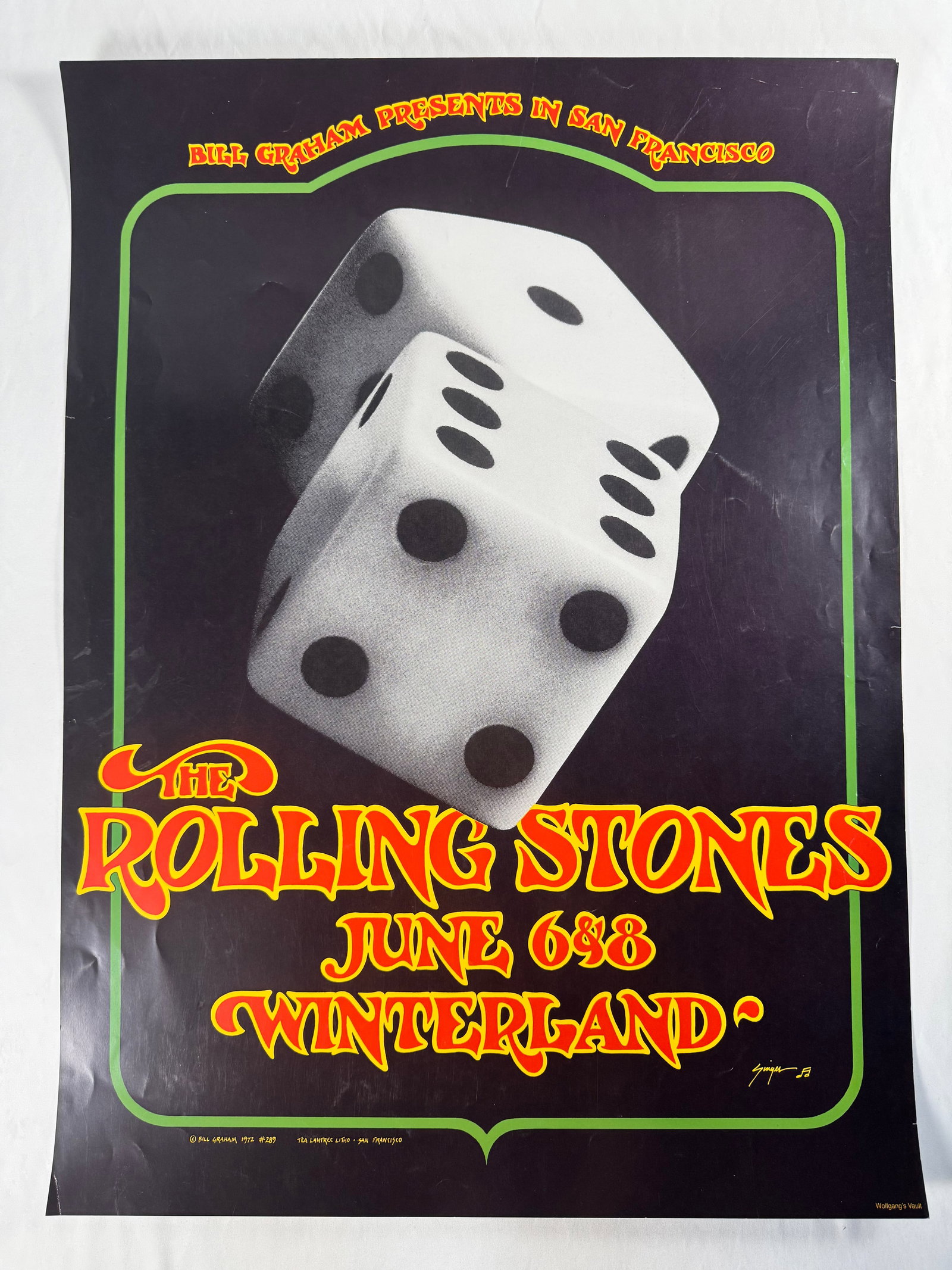 The Rolling Stones San Francisco Bill Graham Concert Gig Poster 1972 Bill Graham: The Rolling Stones are an English rock band formed in London in 1962. Active for over six decades, they are one of the most popular, influential, and enduring bands of the rock era. In the early 1960s