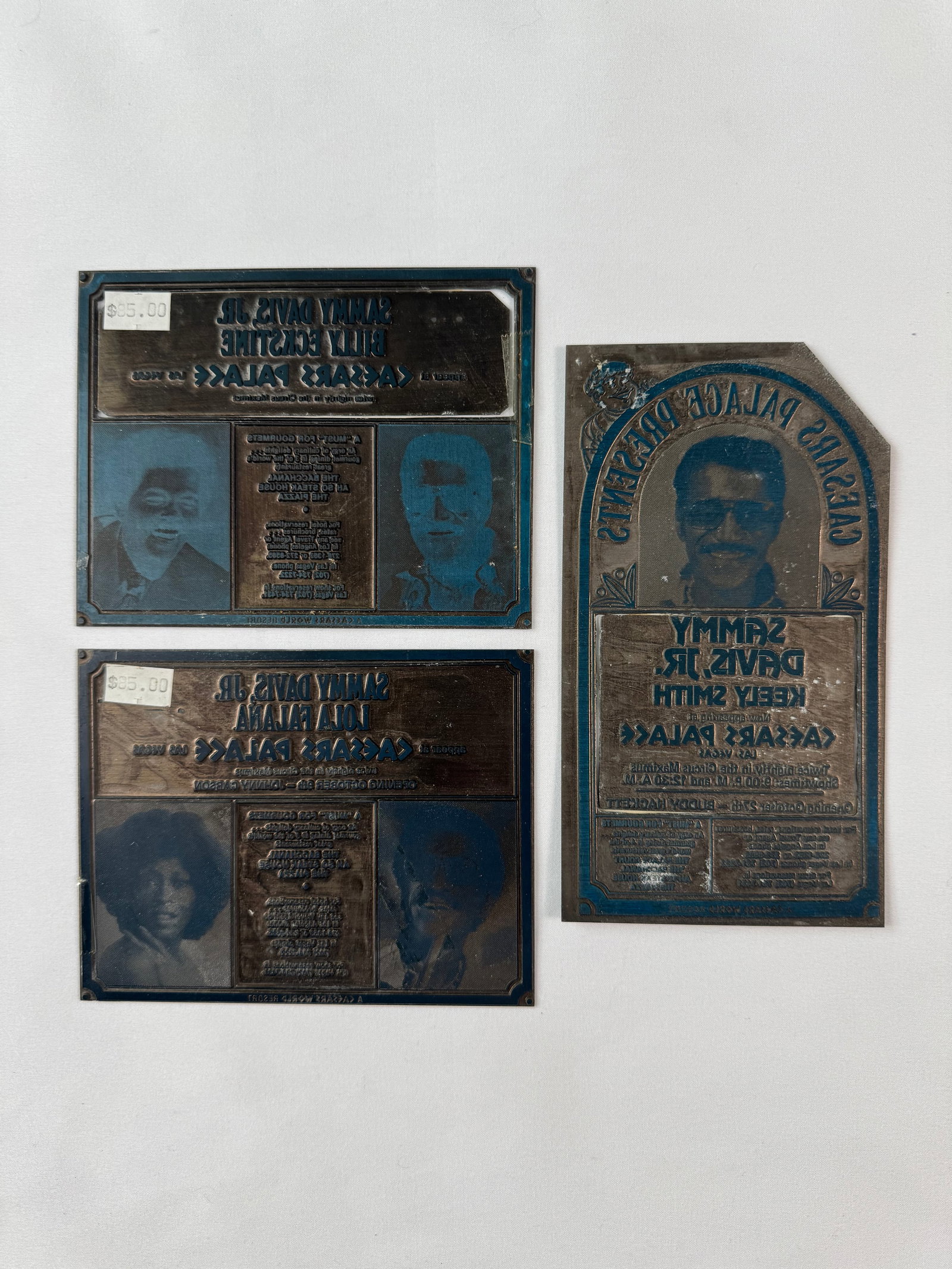 Caesars Palace Lot of 3 Sammy Davis Jr Lanyard Plates (1 of 12)