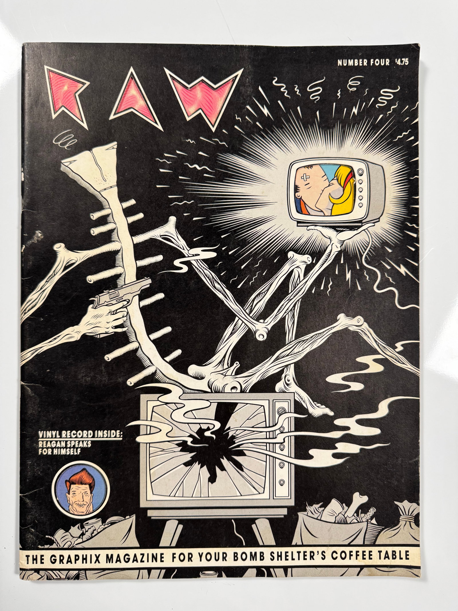 RAW Magazine No 4 1982 Art Spiegelman Flexi Disc Record Included Graphix Anthology Rare (1 of 6)