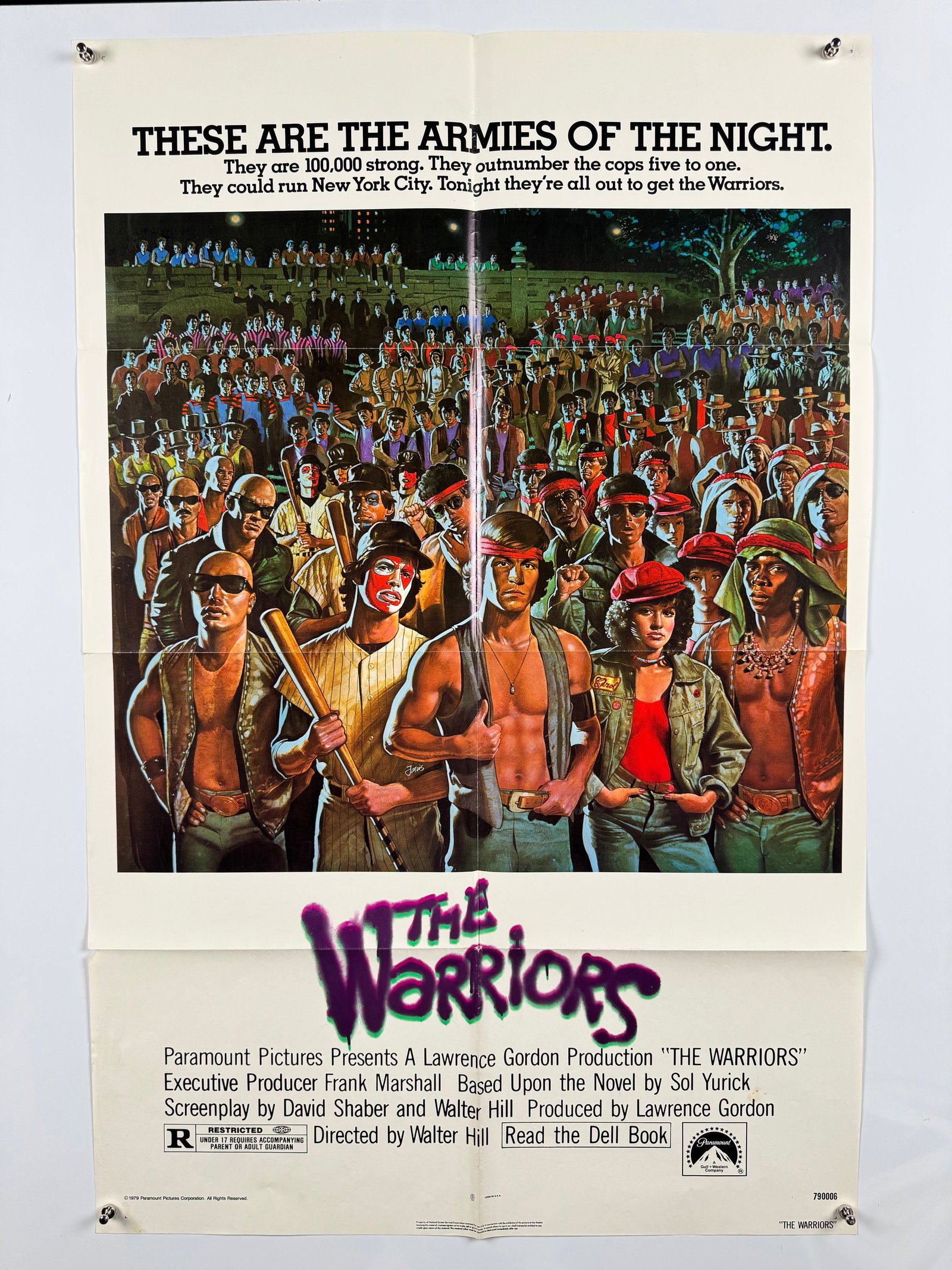 The Warriors 1979 Original US One Sheet Movie Poster Walter Hill Street Gang Cult Classic (1 of 7)