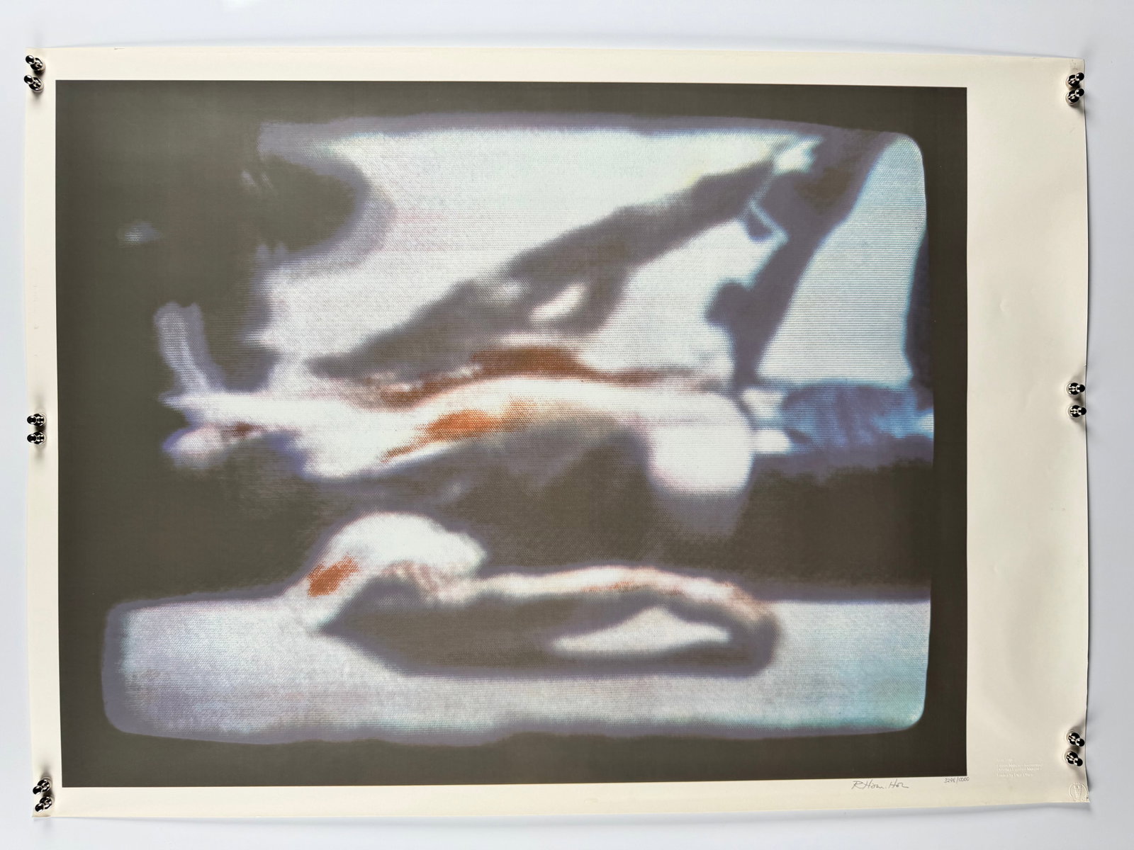 Richard Hamilton Kent State 1970 Signed Publisher Proof Political Screenprint Limited Edition: Richard Hamilton (1922–2011) was a pioneering English painter and collage artist widely regarded as a founder of the Pop Art movement. This landmark 1970 screenprint titled "Kent State" captures a d