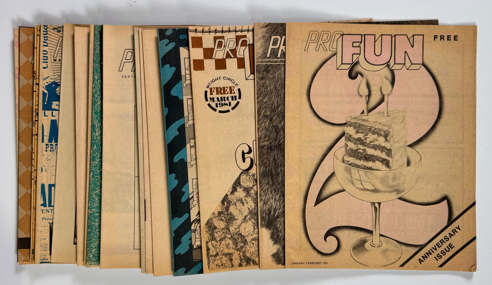 Lot of 14 1981 Pro Fun Underground Alternative Comic Press Magazine Collection (1 of 5)