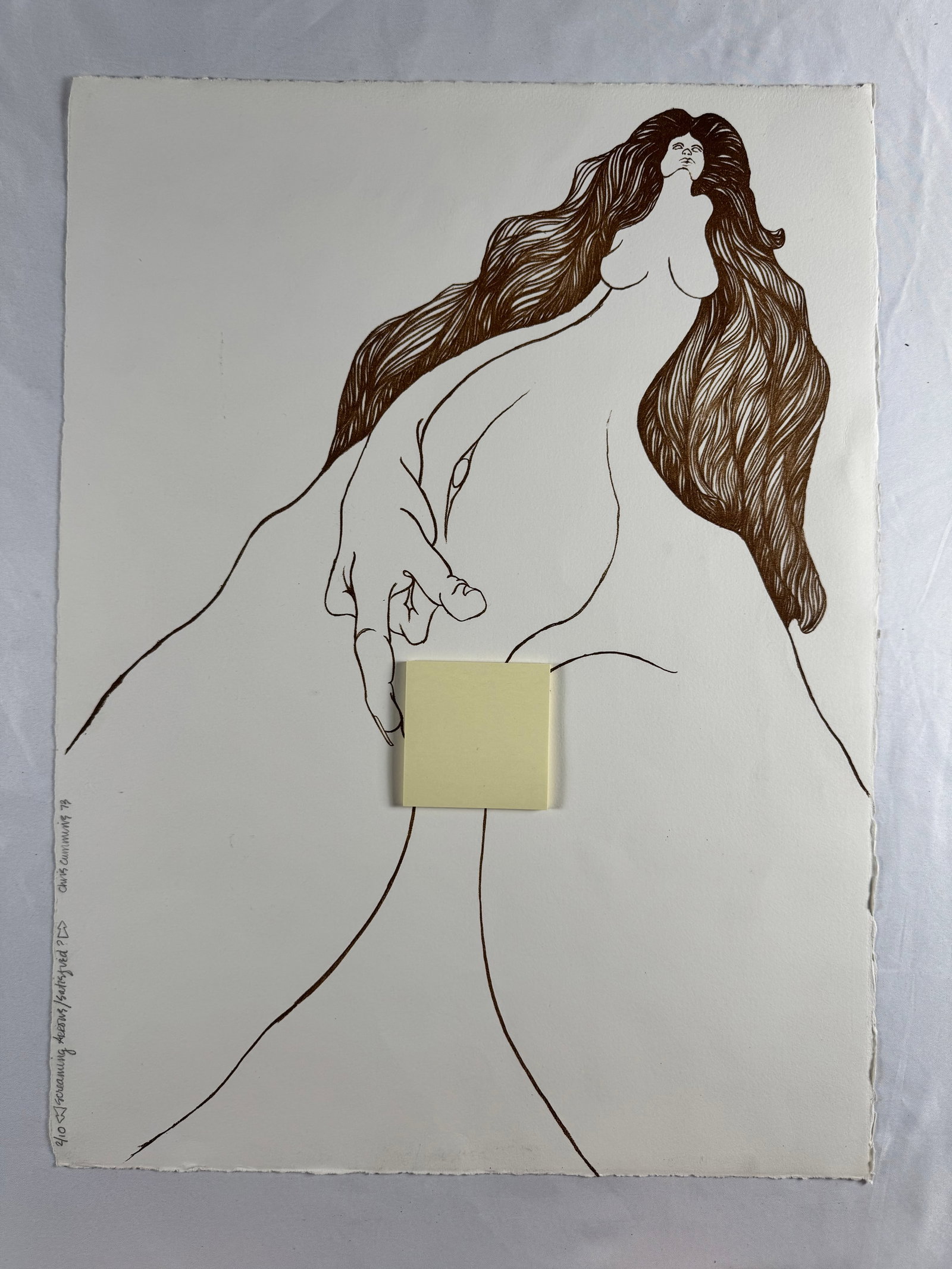 Chris Cummins Screaming Arrows Satisfied? 1973 Signed Numbered Limited Edition Erotic Print (1 of 6)
